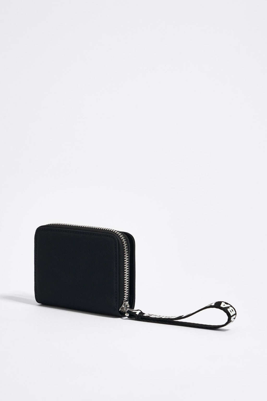 Black nylon flap purse