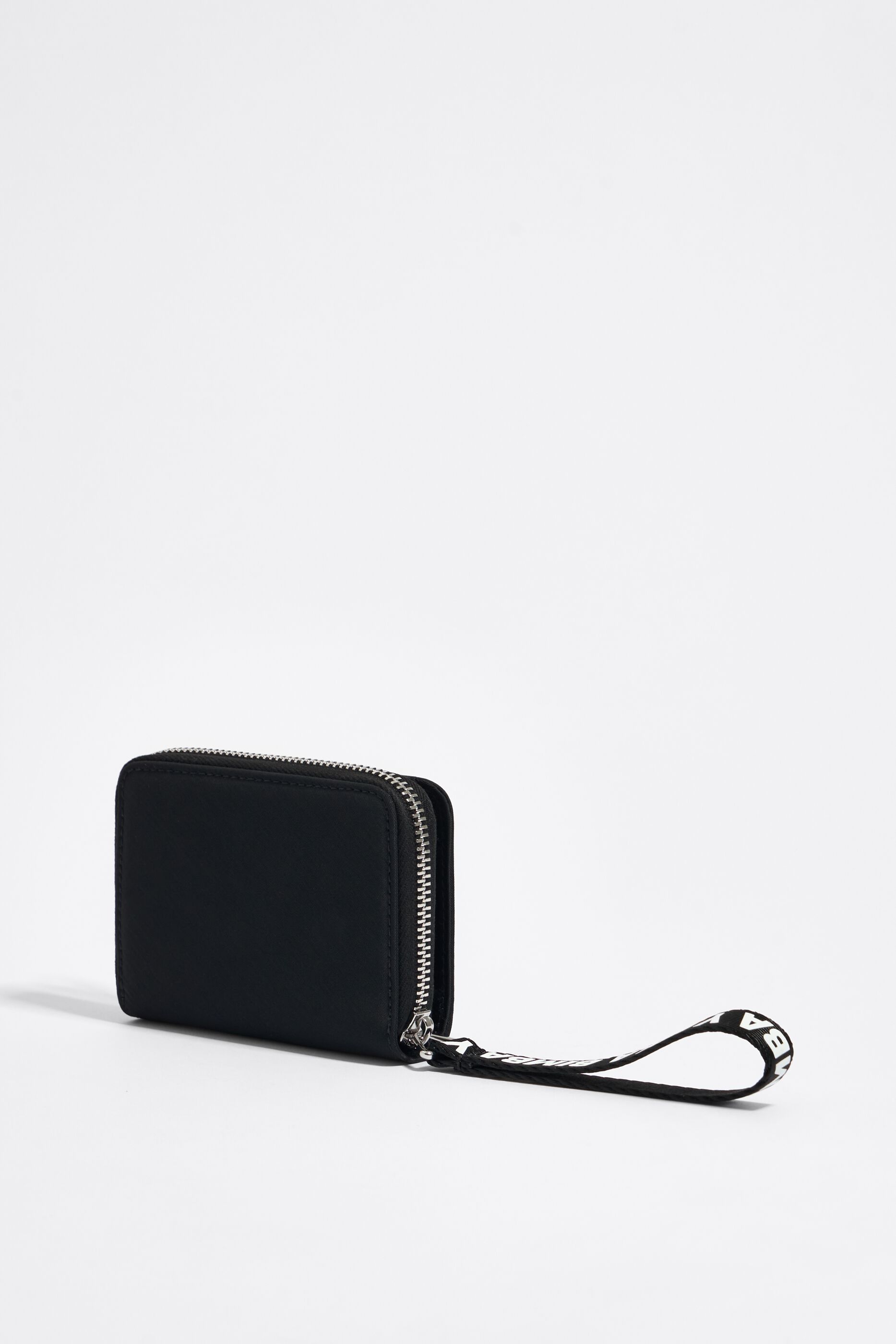 Black nylon flap purse