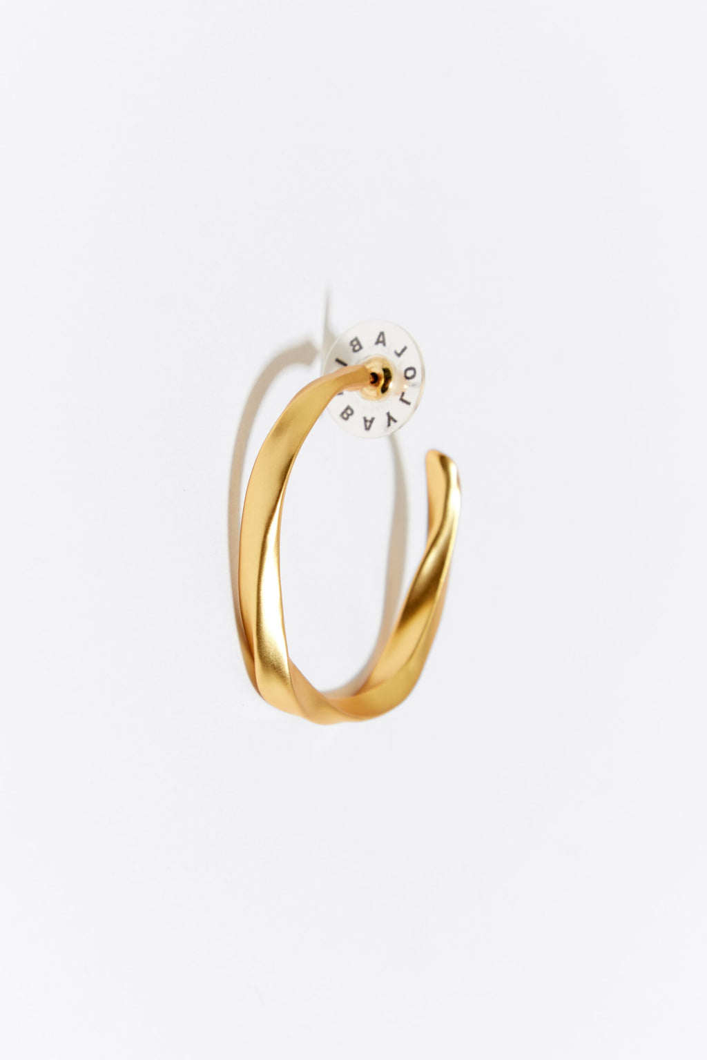 Maxi golden irregular hoop earrings