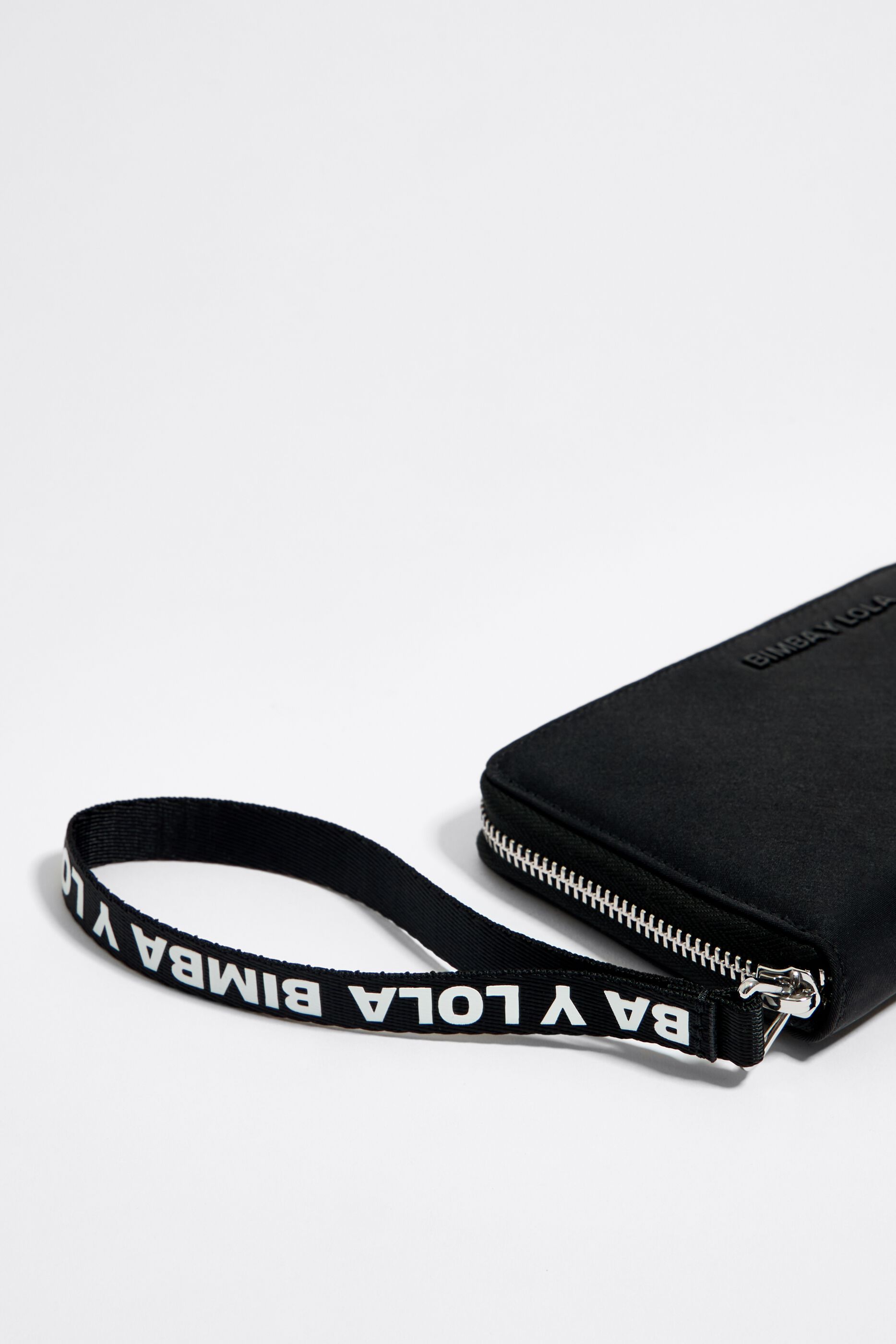 Black nylon horizontal wallet