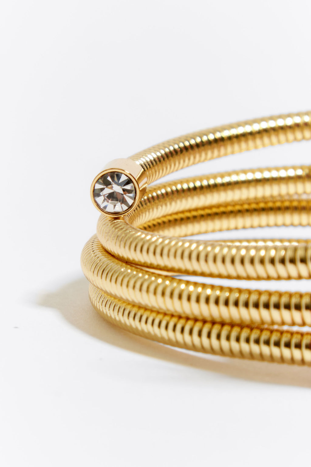 Golden coil chain Logo bracelet