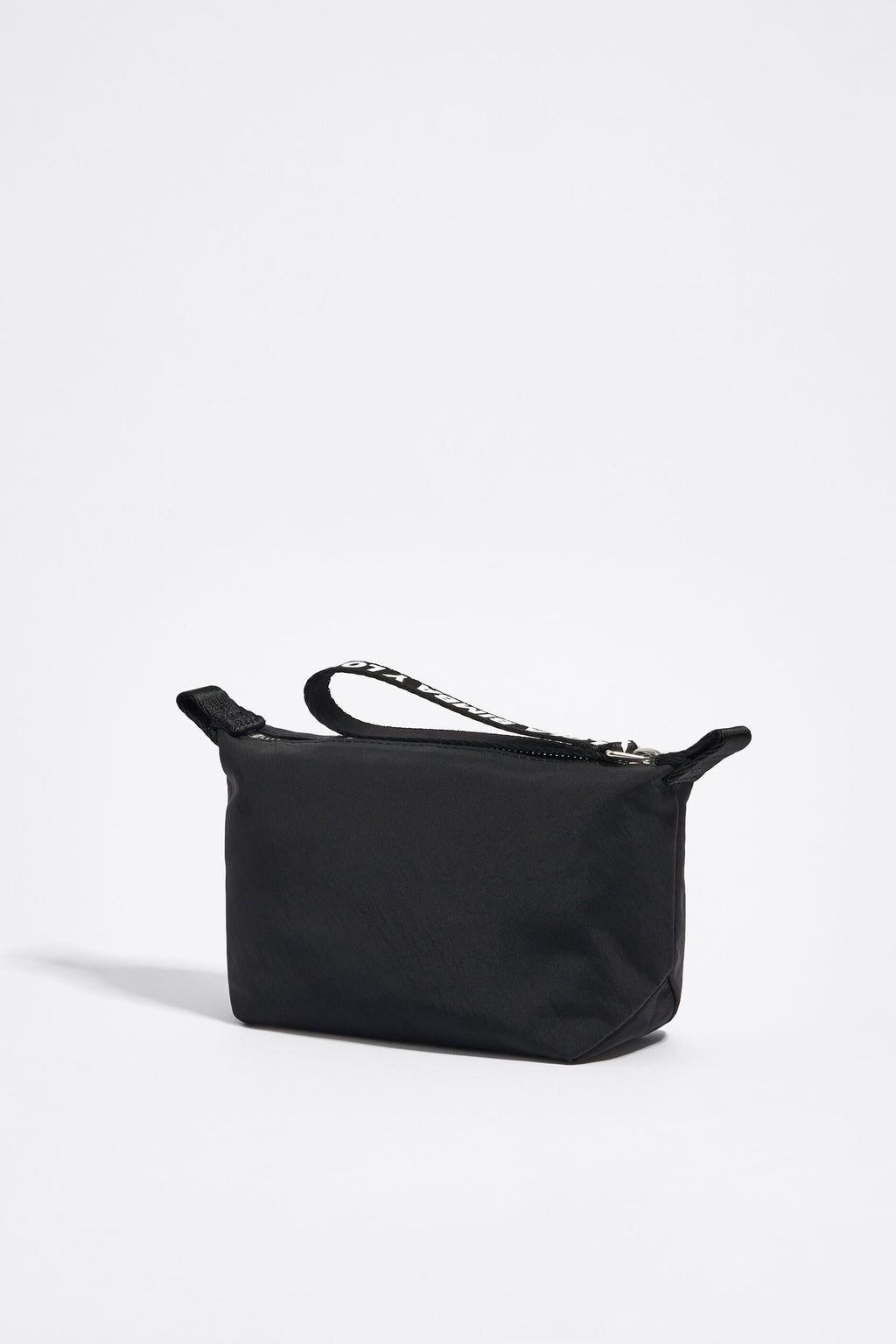 Small black nylon trapezium make-up case