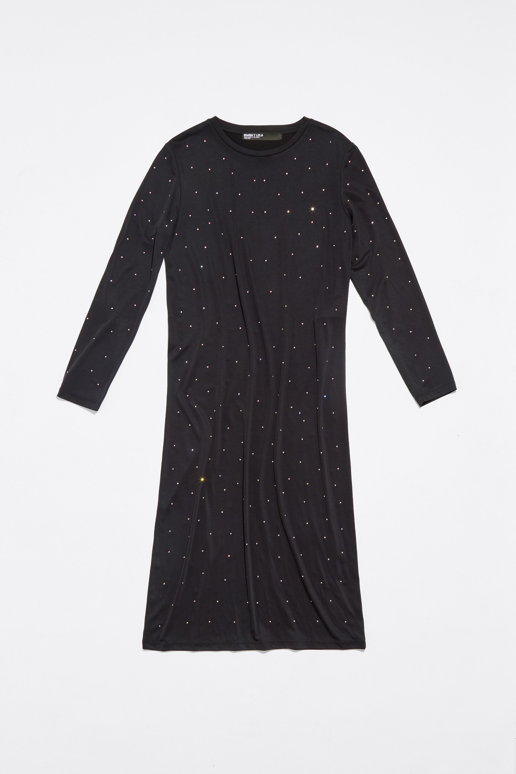 Flowing dress anthracite glitter