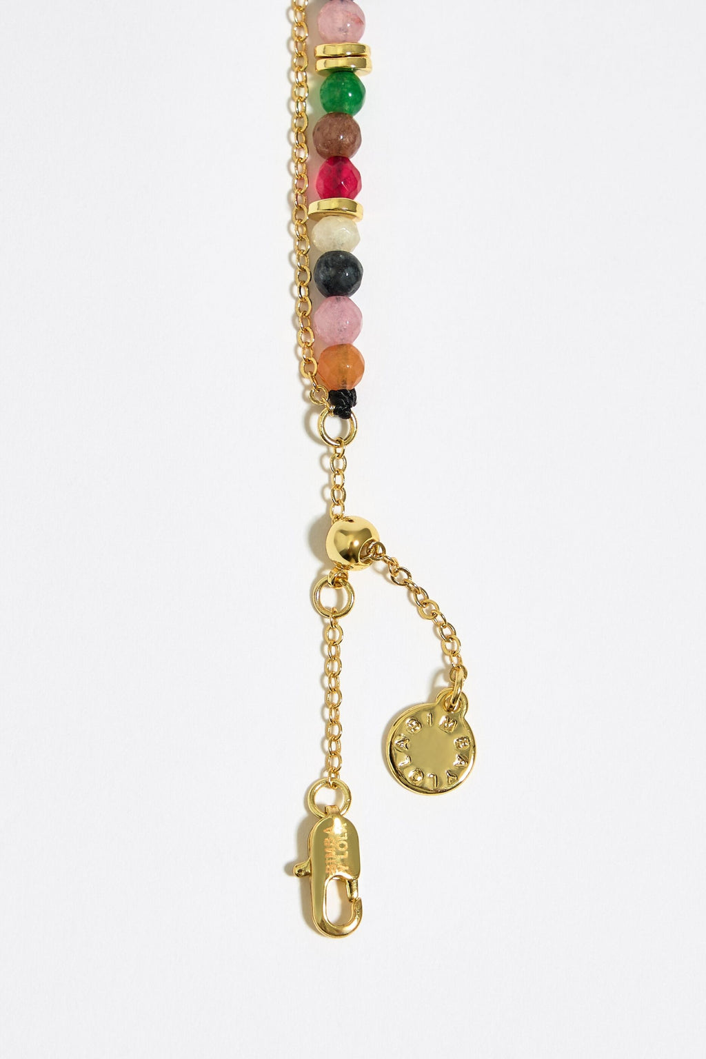 Golden heart and stones bracelet