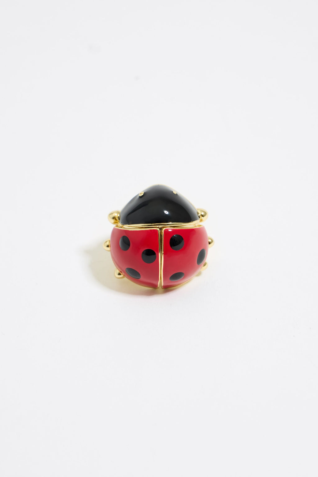 Golden ladybug ring