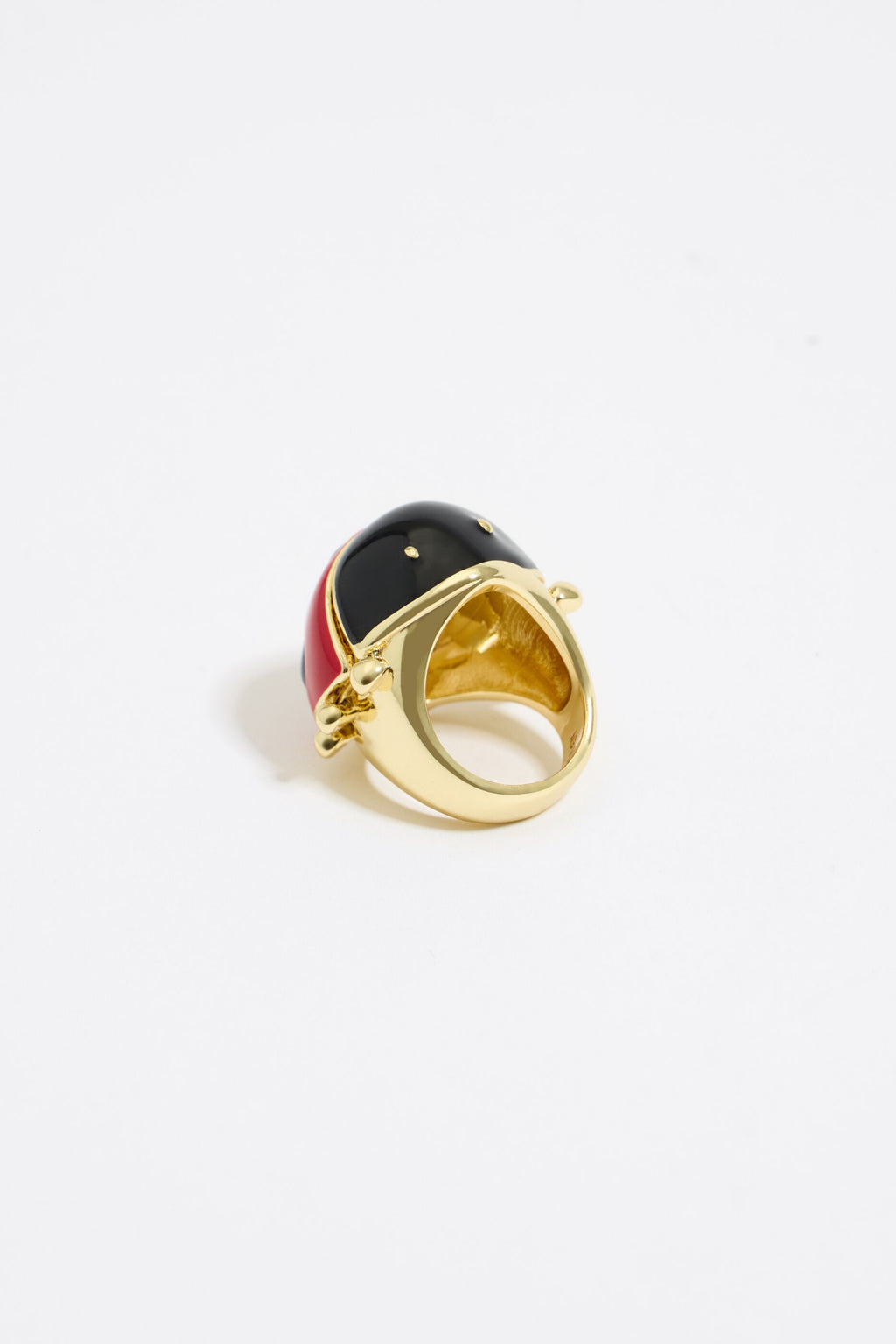 Golden ladybug ring