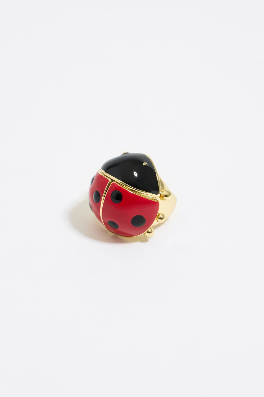 Golden ladybug ring