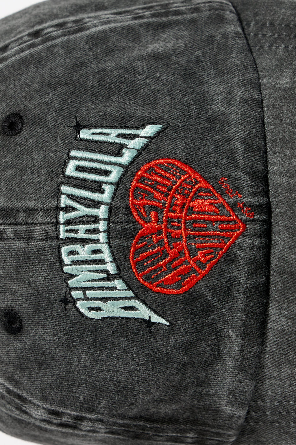 Black cotton heart cap