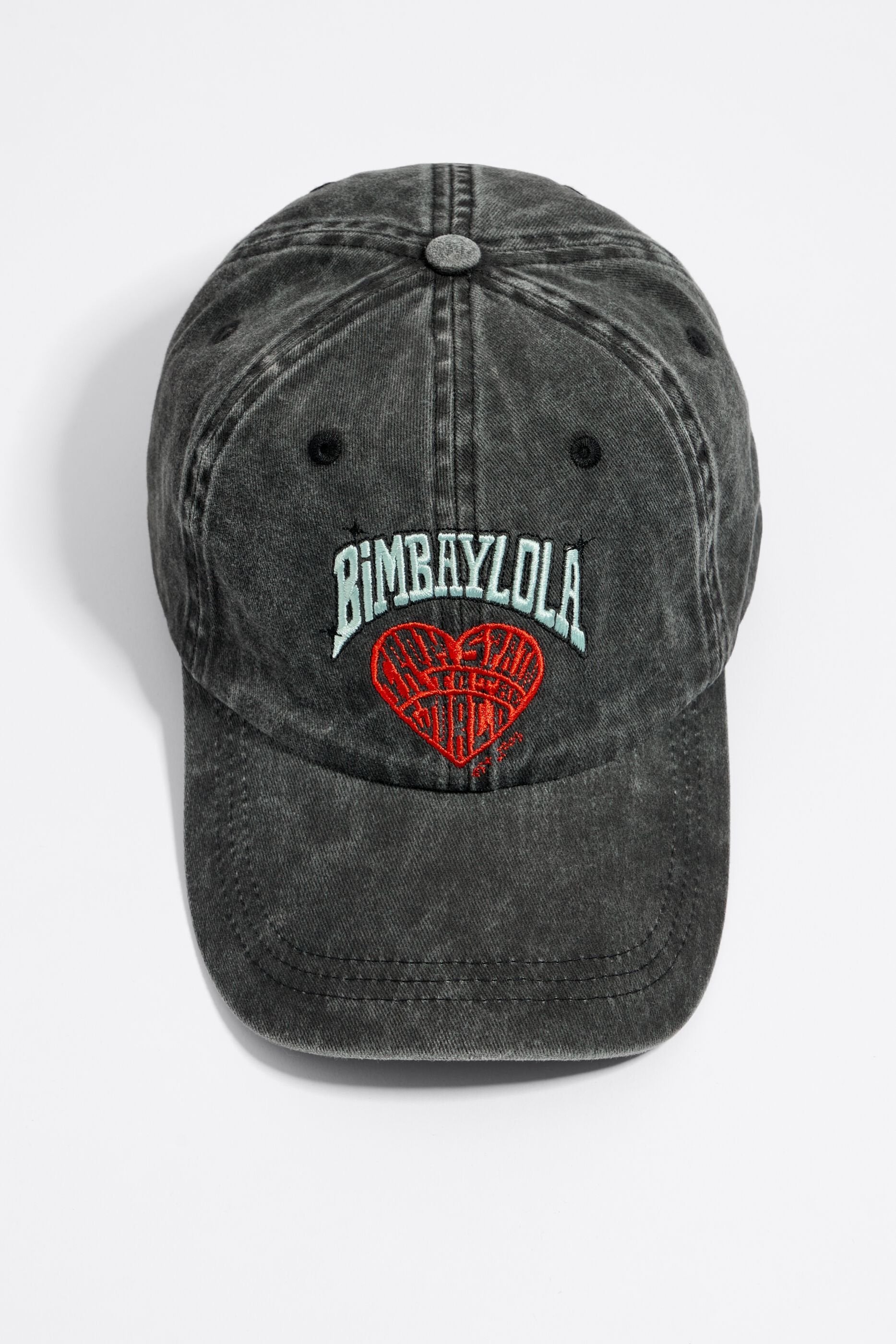 Black cotton heart cap