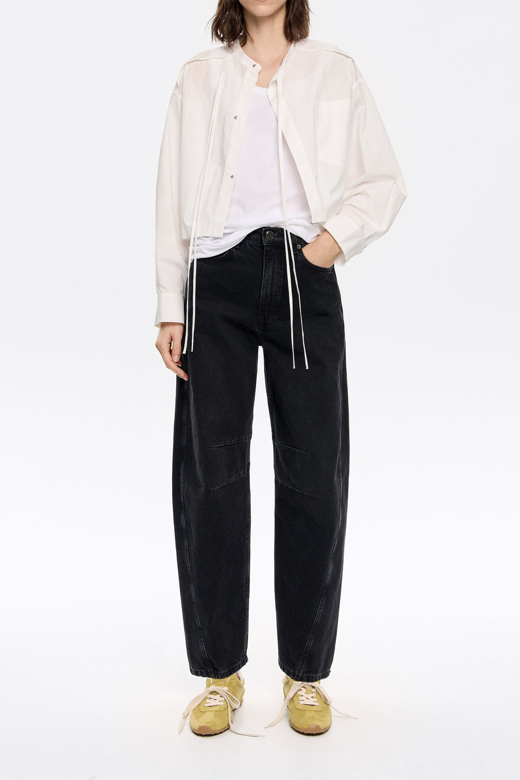 BARREL - Washed black jeans