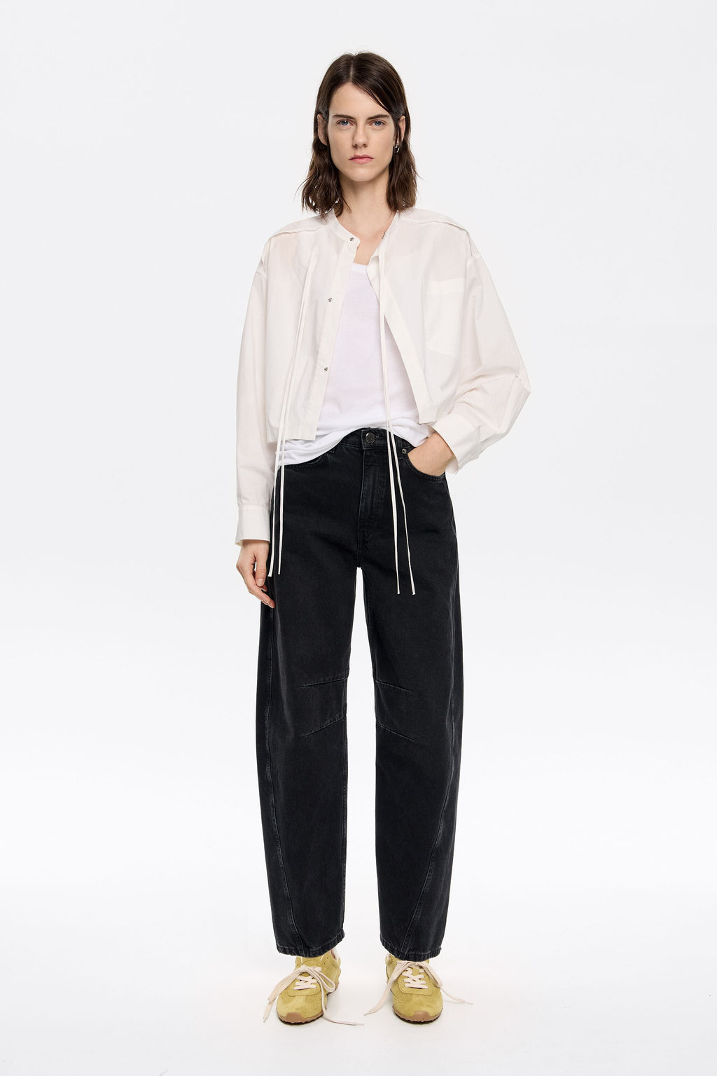 BARREL - Washed black jeans