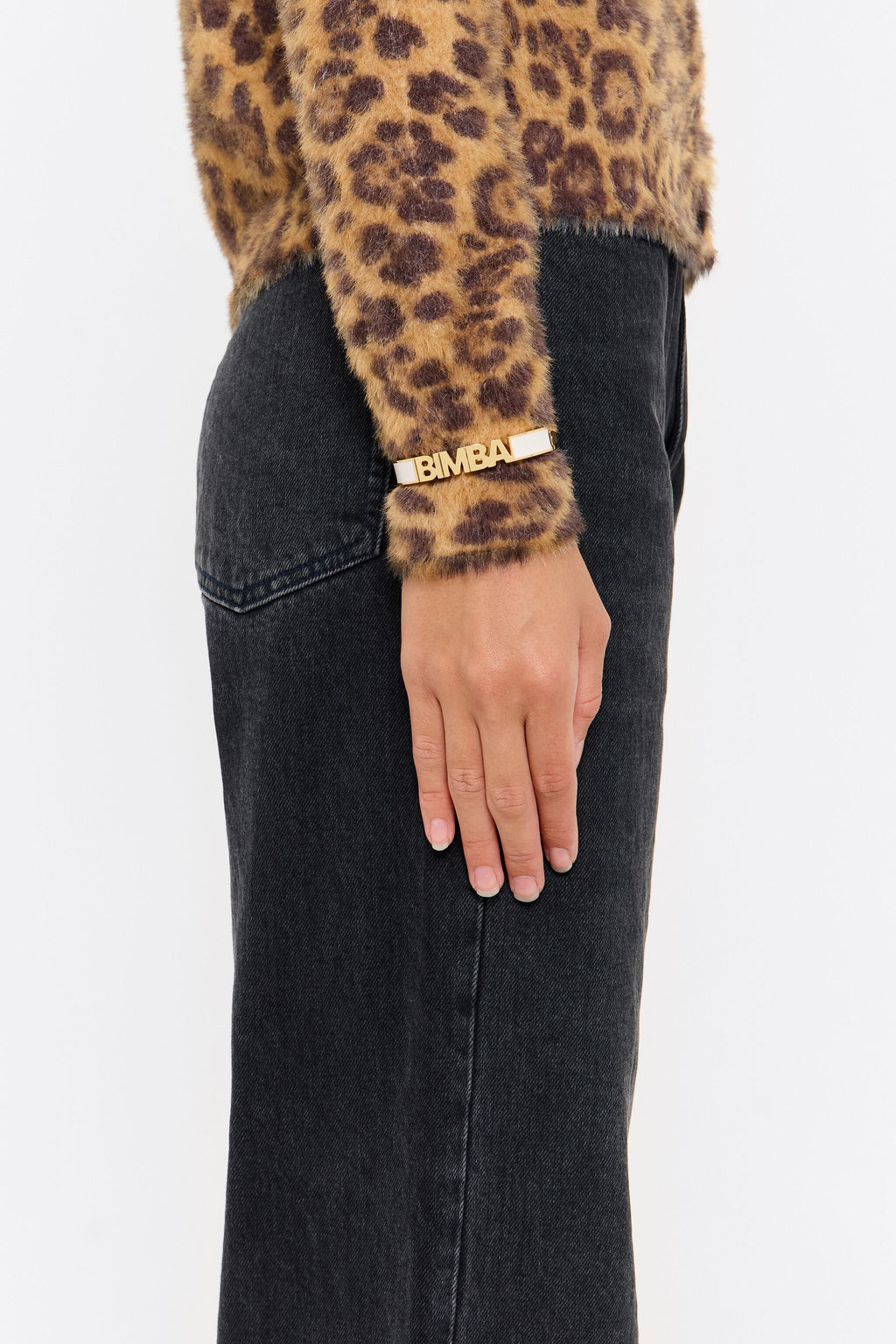 Ivory enamel logo bracelet