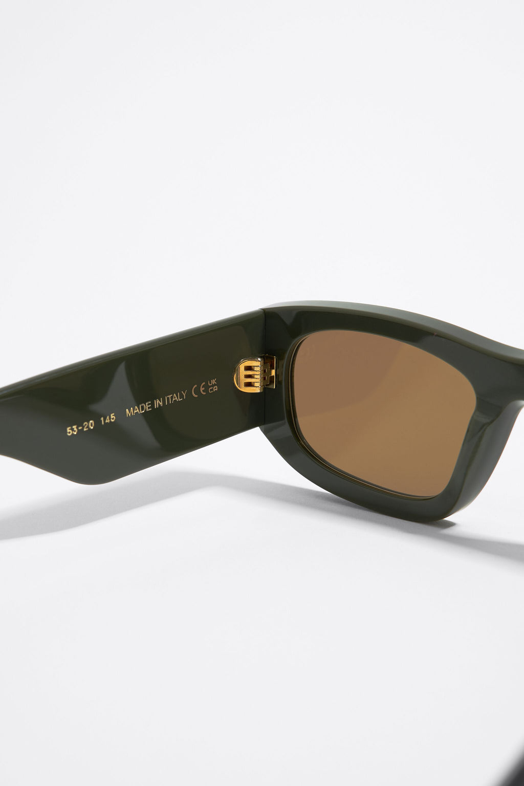 Military green rectangular sunglasses