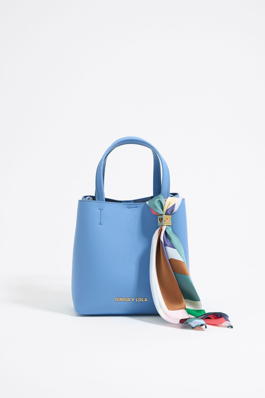 Geometric logo and metal dice scarf charm