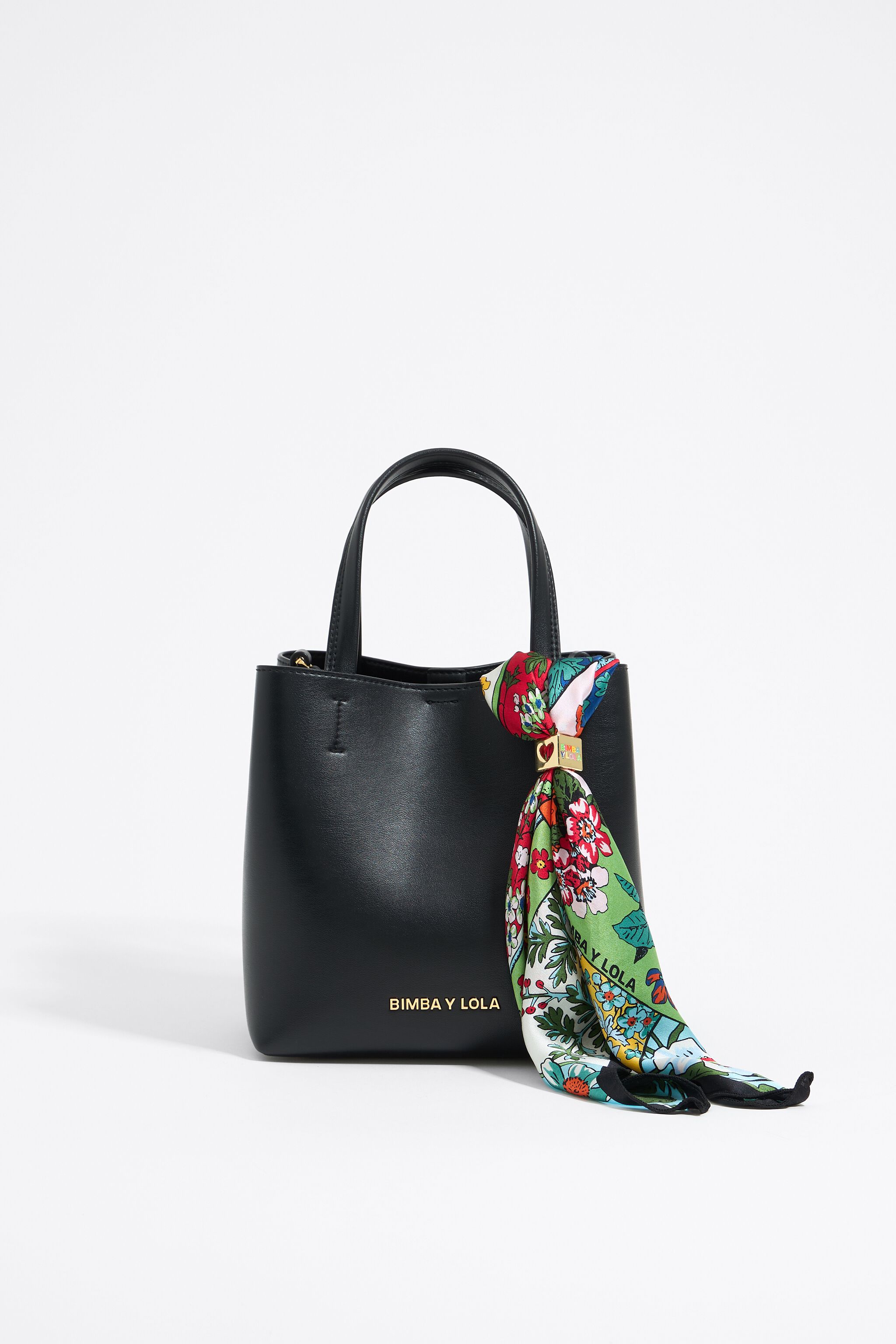 Floral patchwork and metal dice Charm scarf