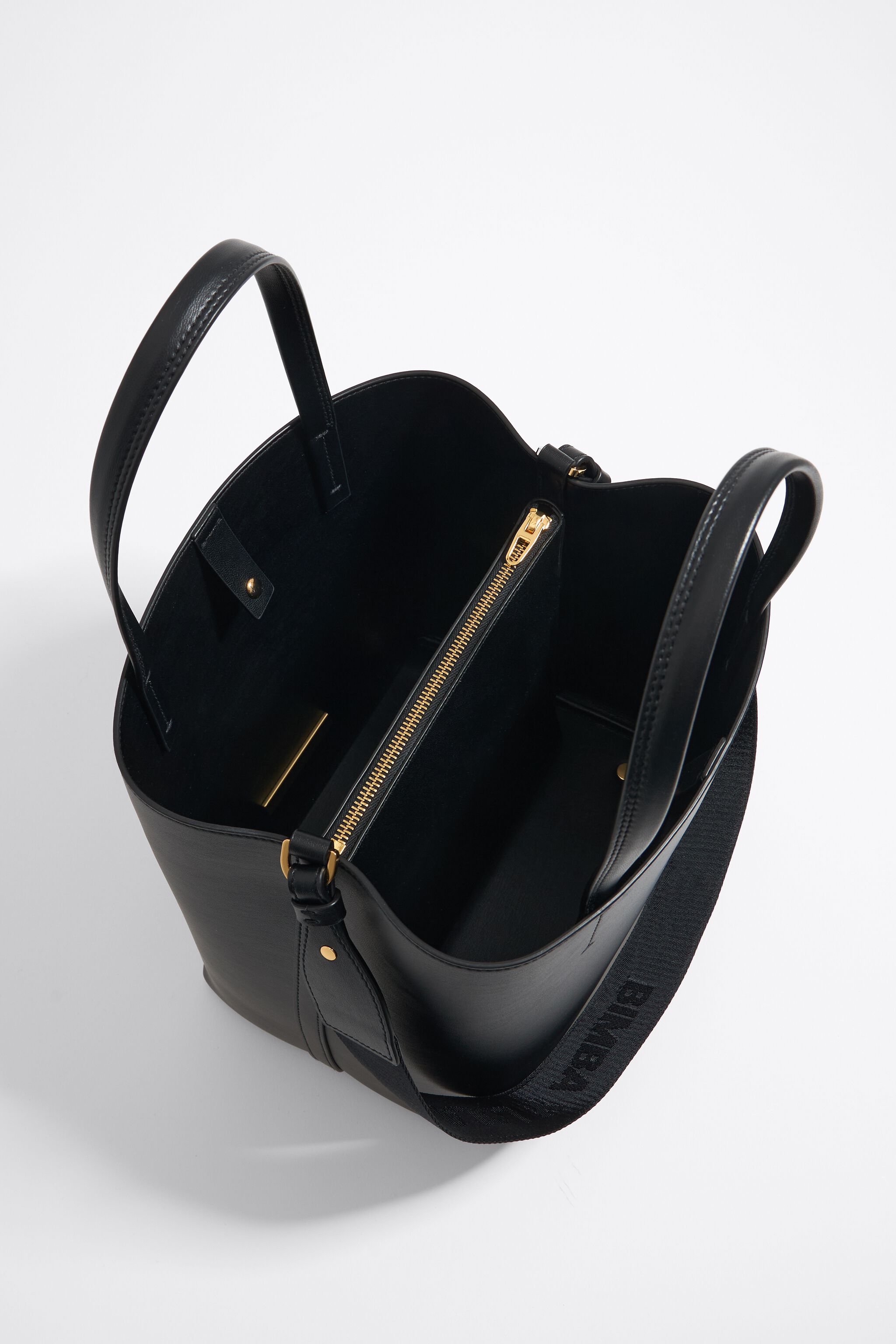 Large black leather Chihuahua bag