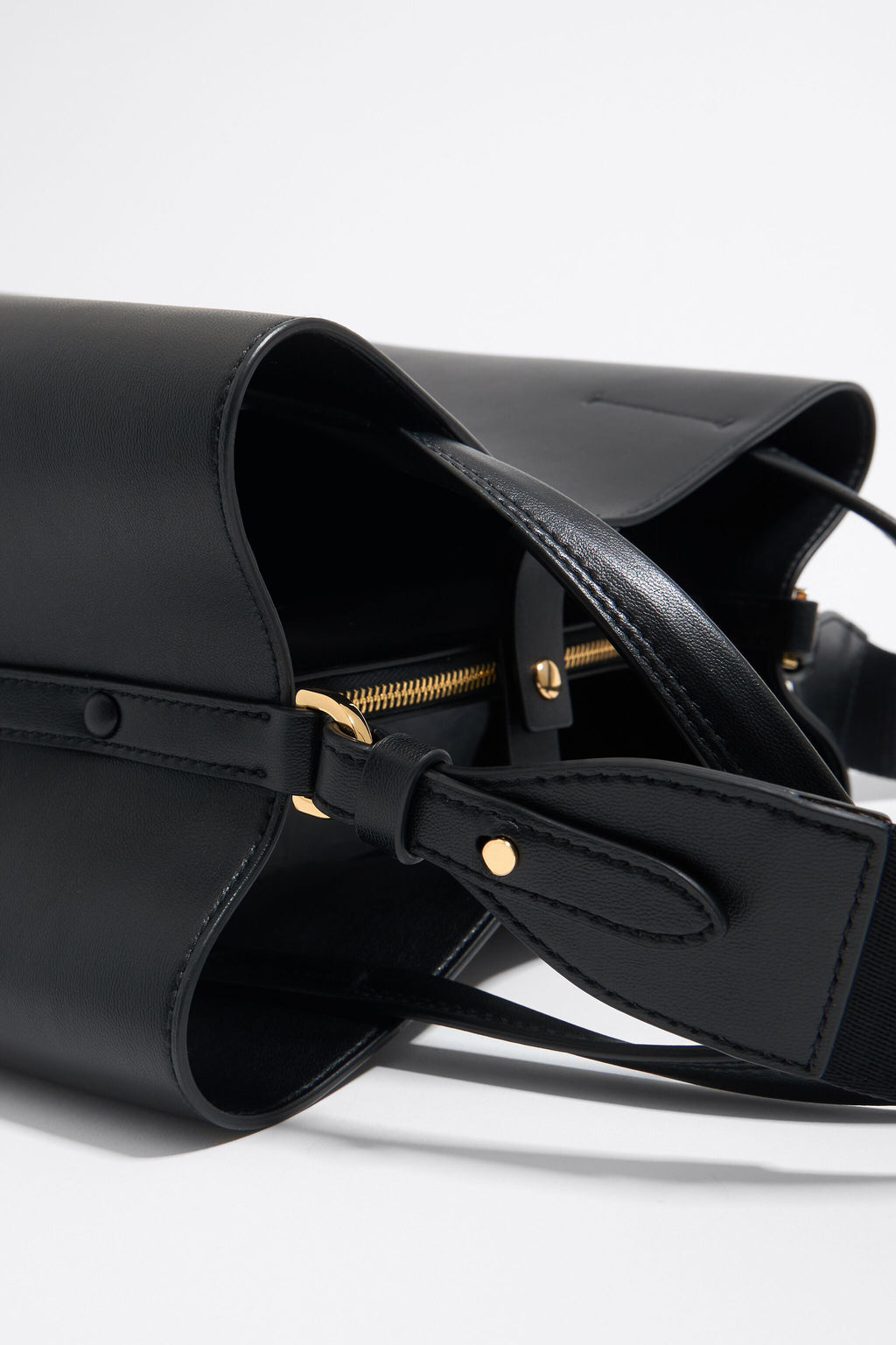 Large black leather Chihuahua bag