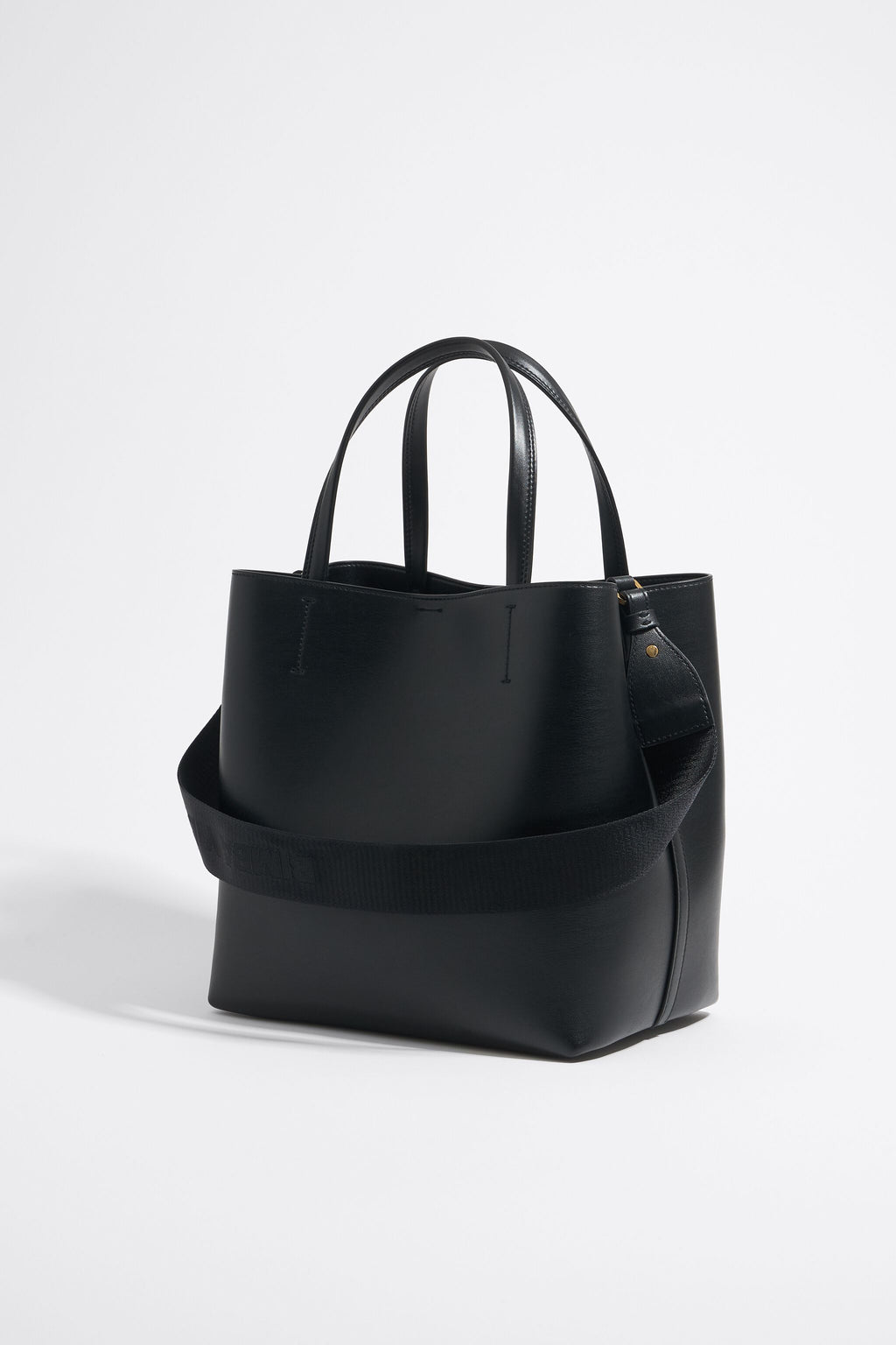 Large black leather Chihuahua bag