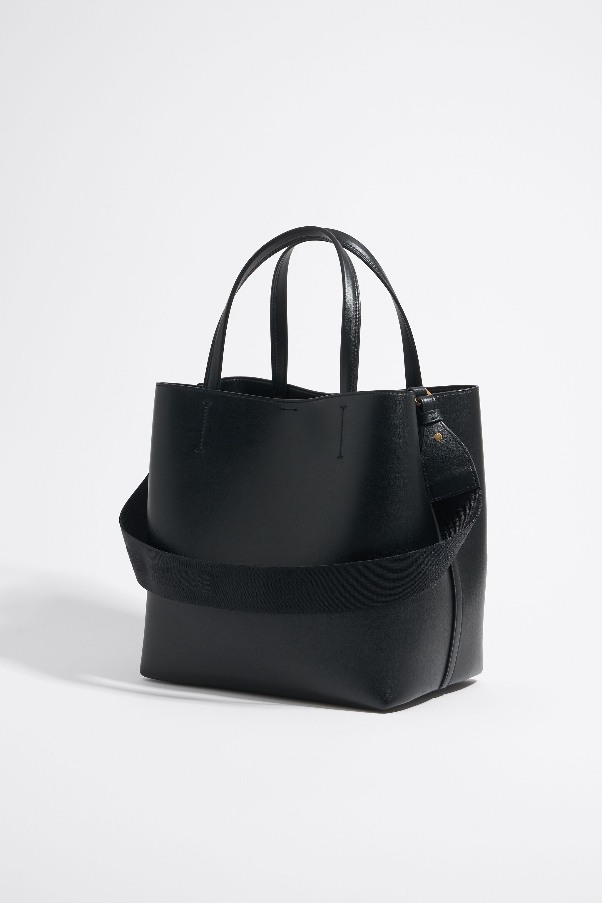 Large black leather Chihuahua bag