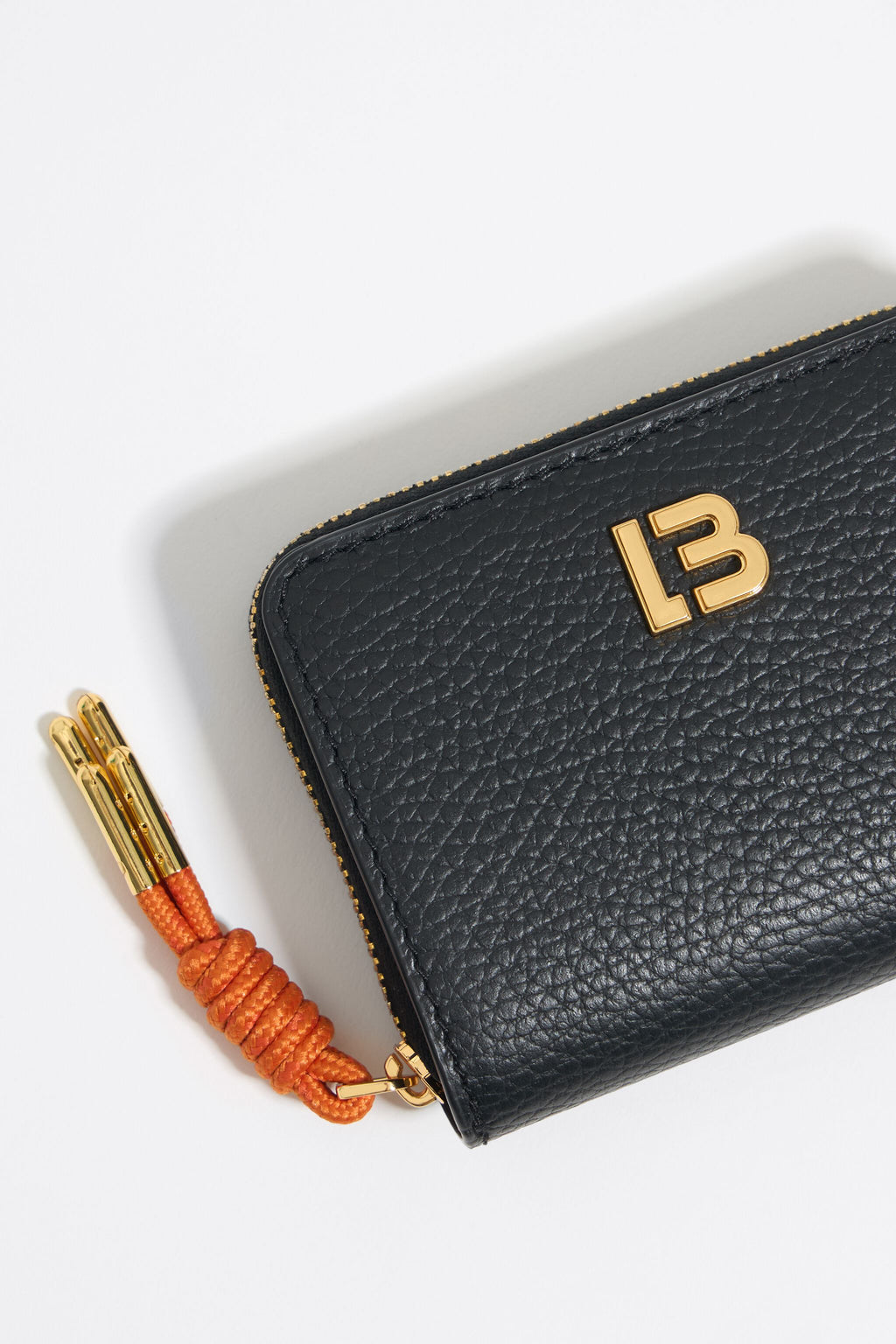 Black leather flap purse