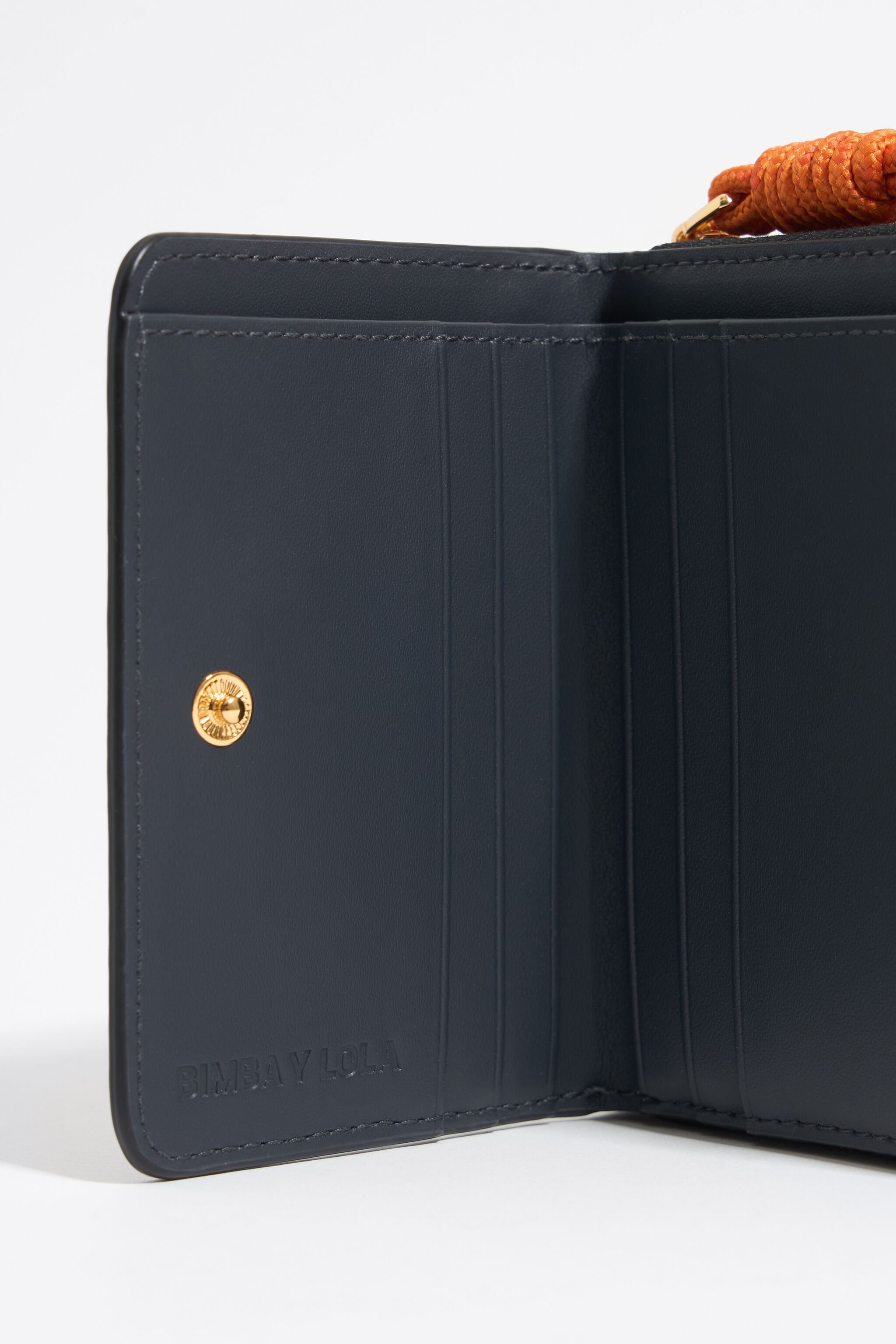 Black leather flap purse