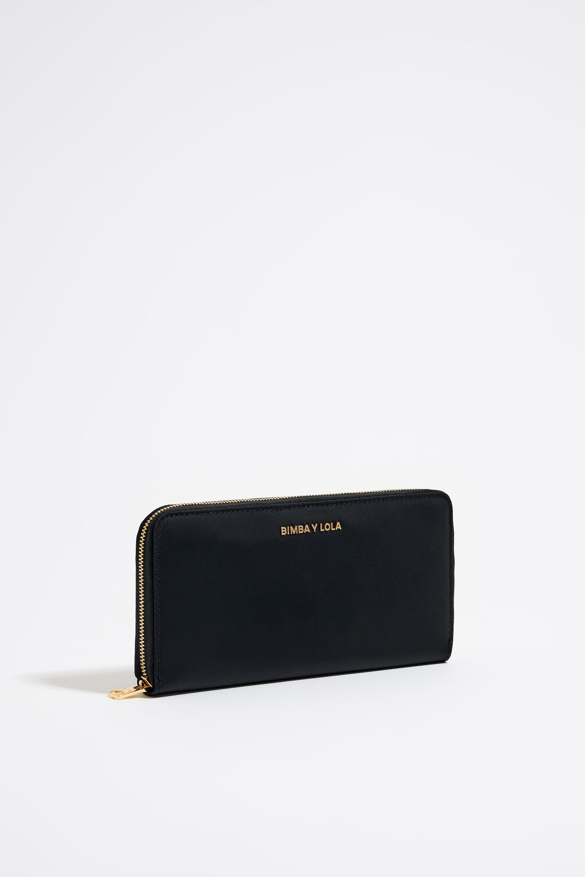 Black nylon horizontal wallet