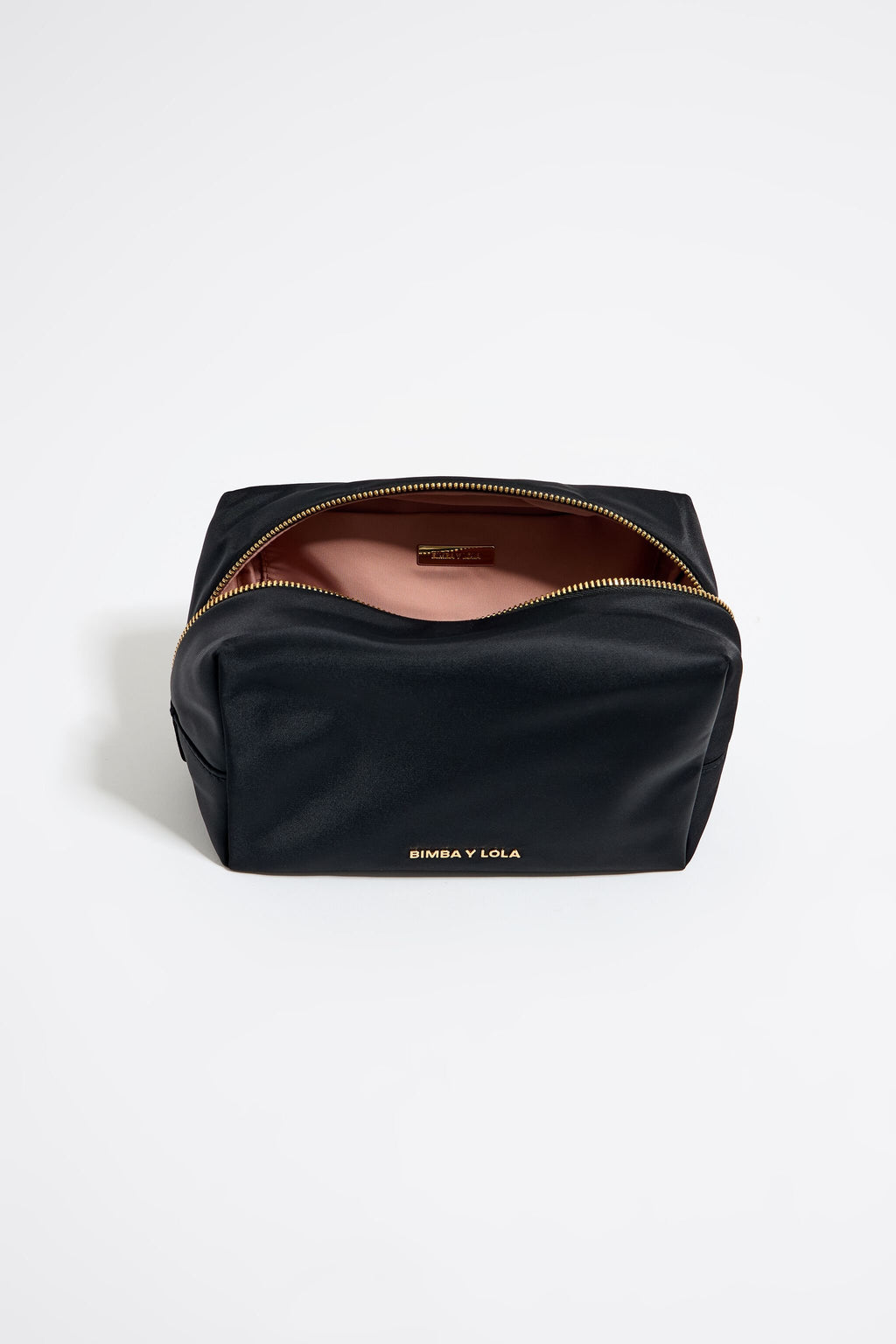 Medium black nylon make-up case