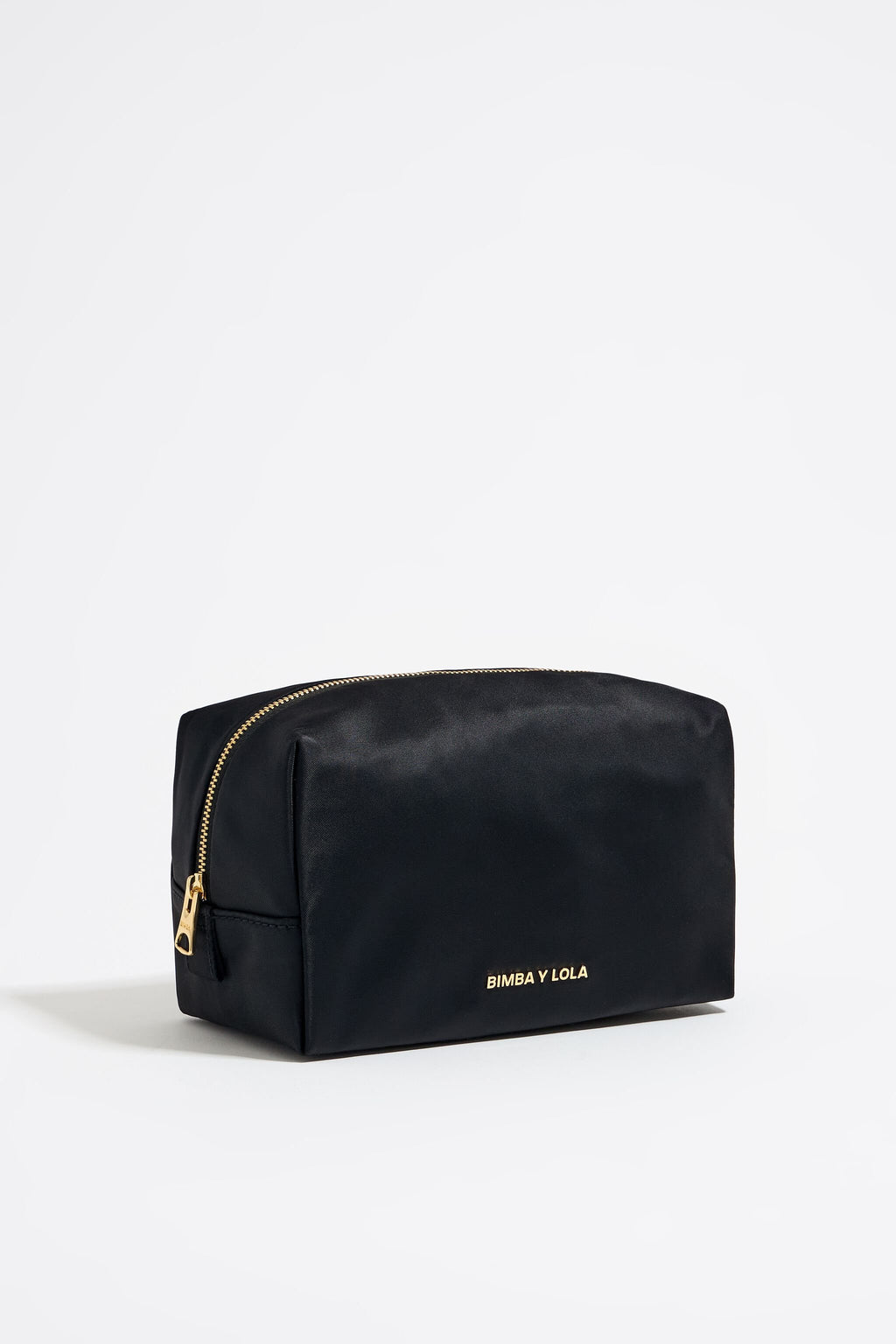 Medium black nylon make-up case