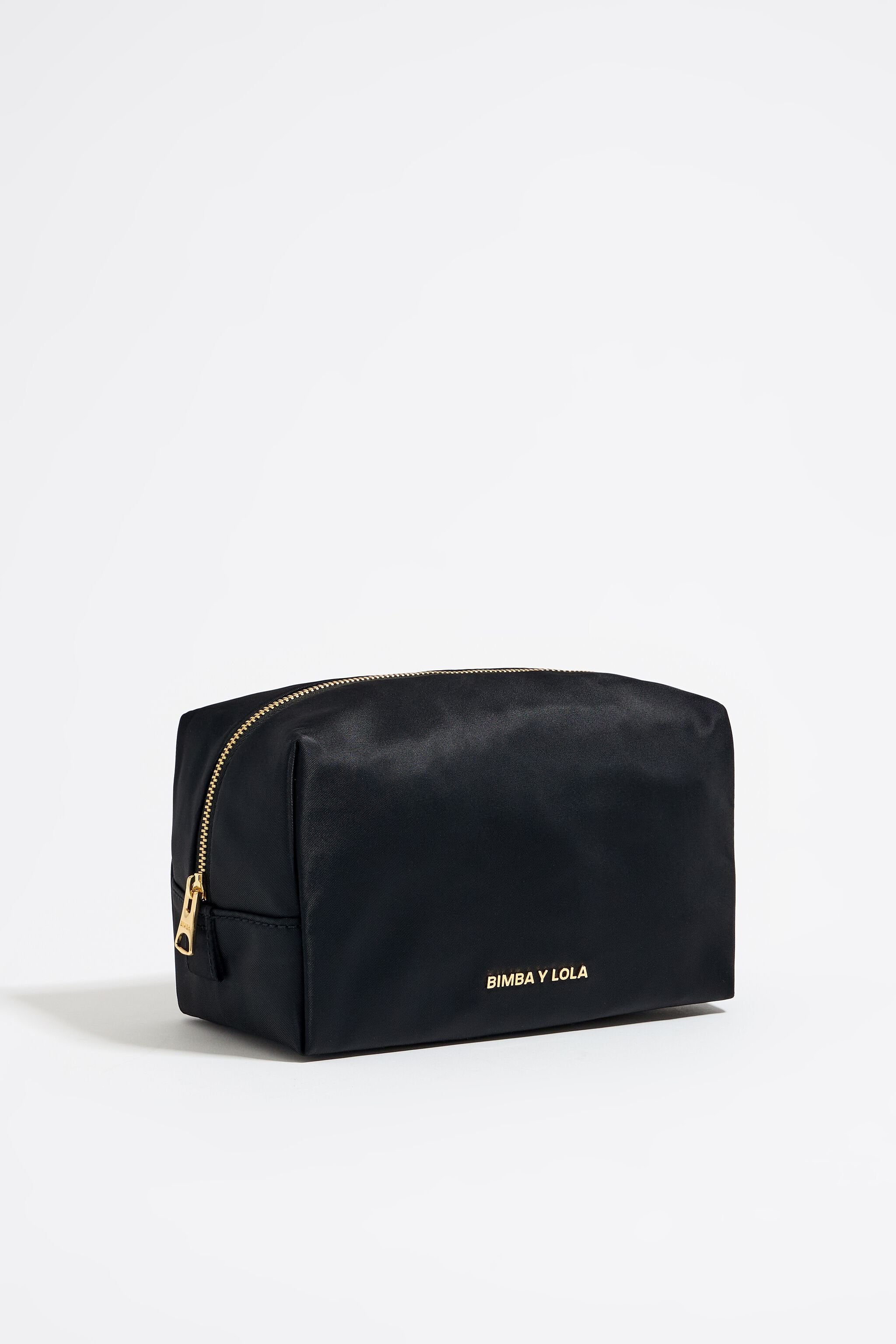 Medium black nylon make-up case