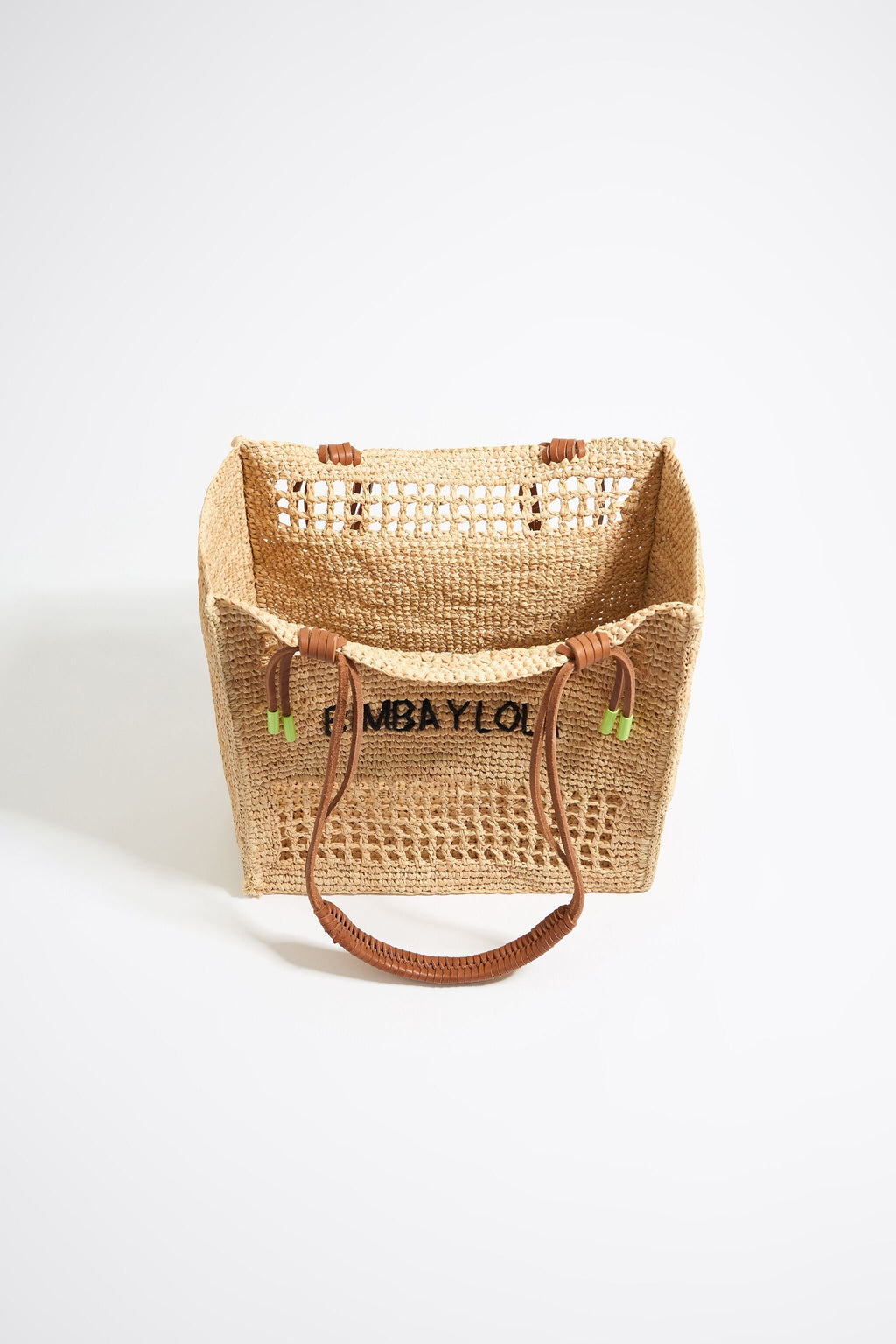 Maxi natural raffia tote bag
