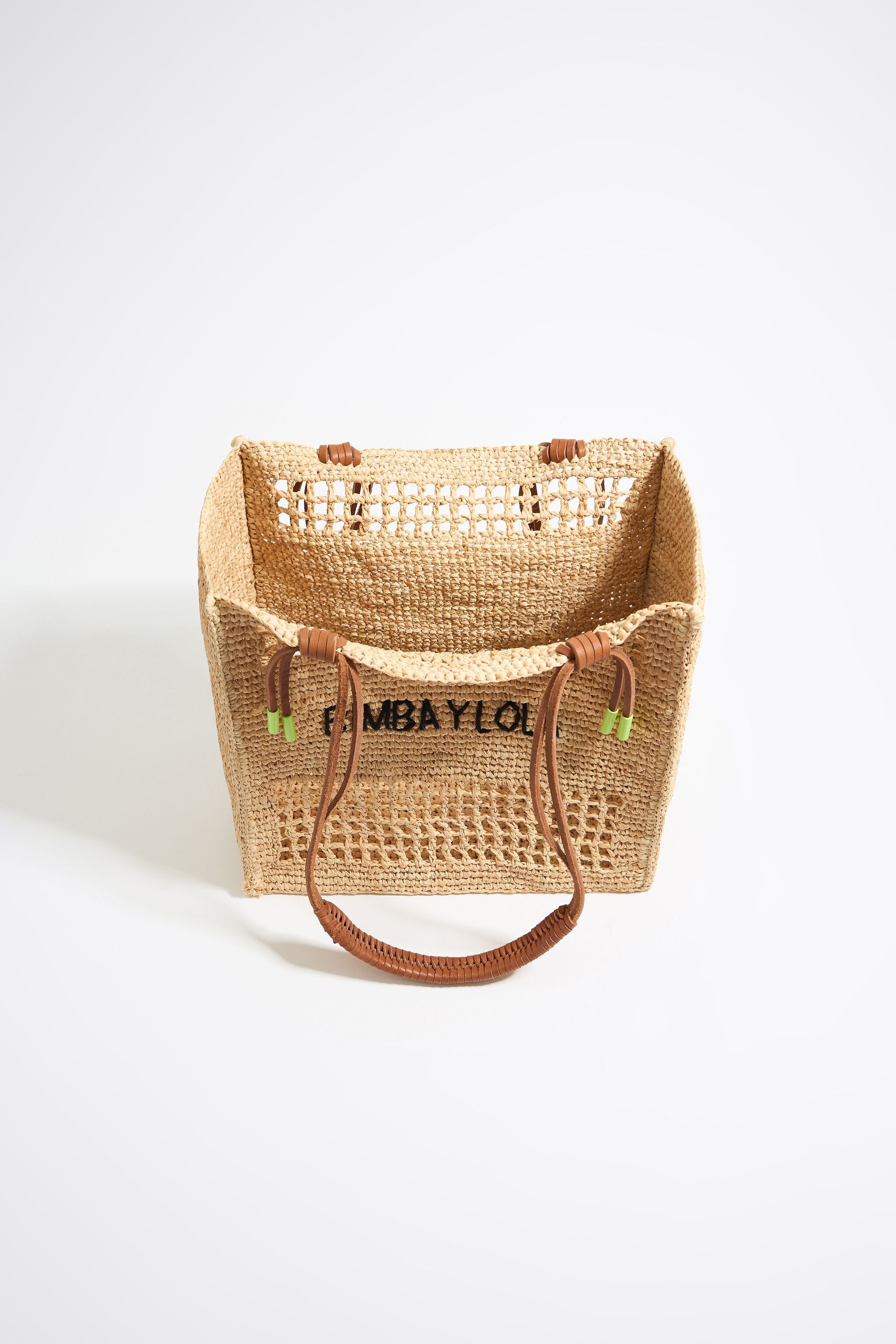 Maxi natural raffia tote bag