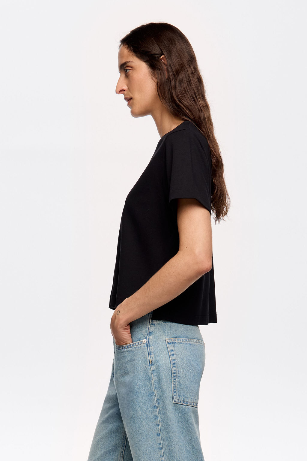 Black ponte di roma short straight top