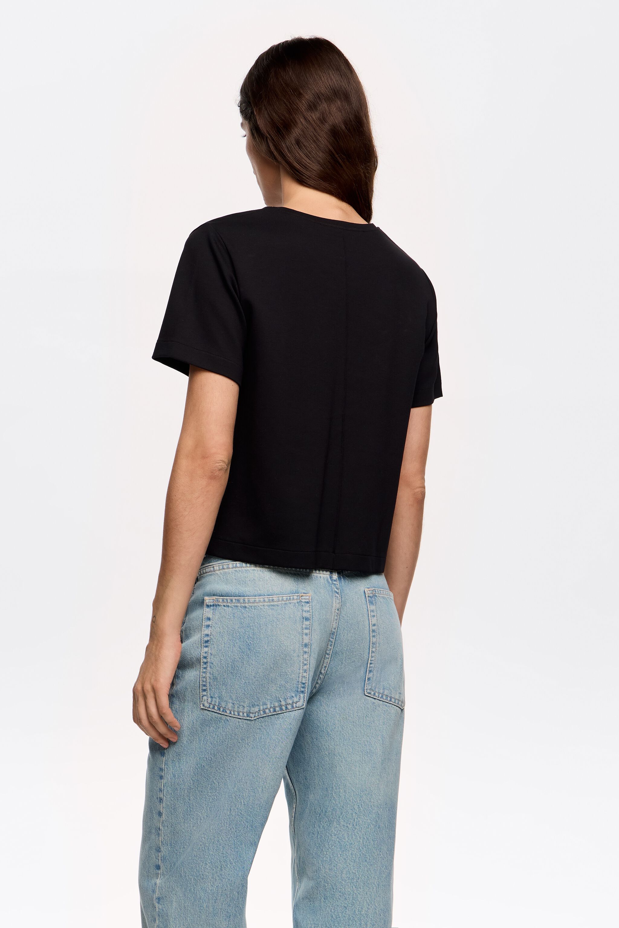 Black ponte di roma short straight top