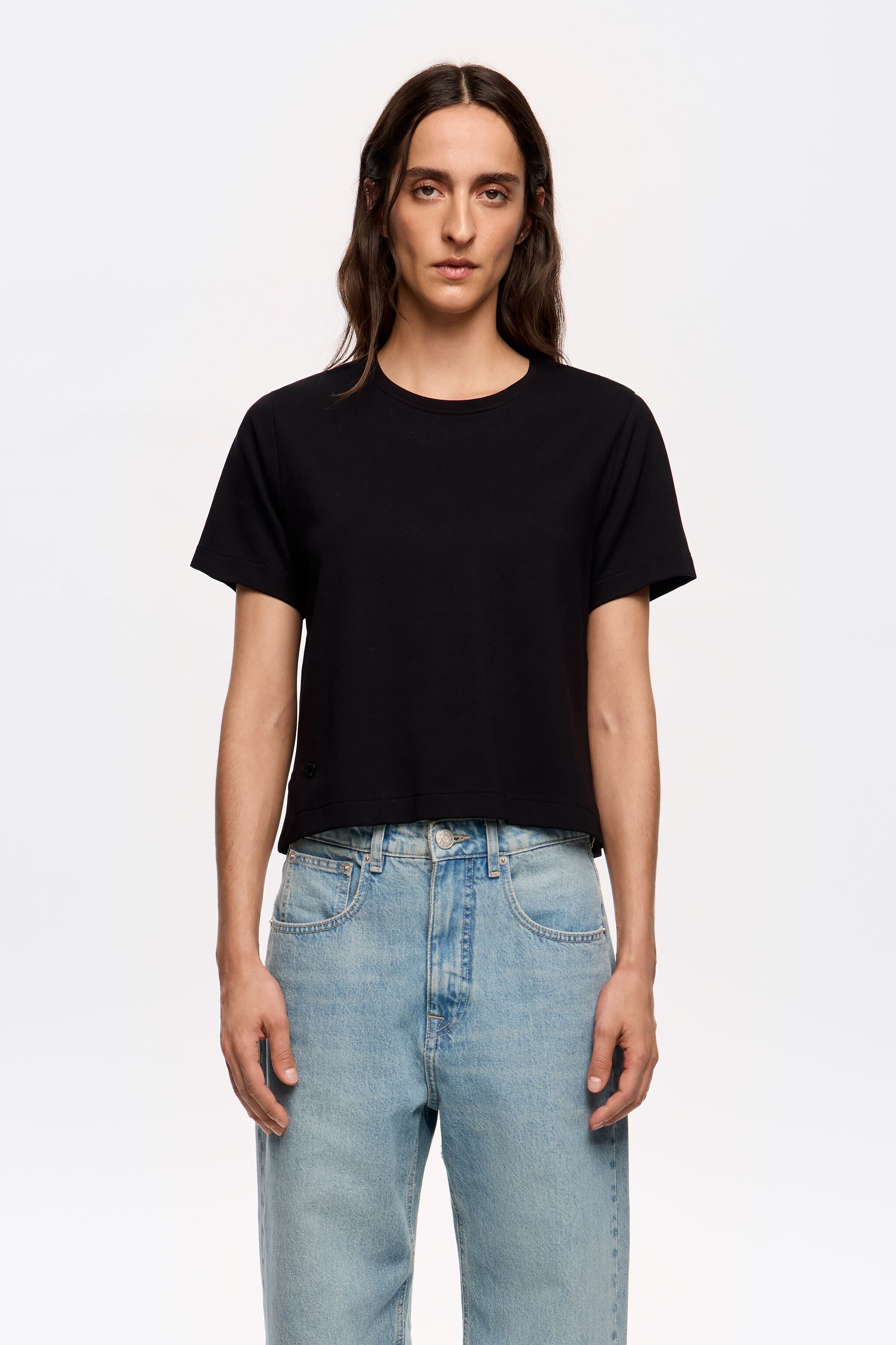 Black ponte di roma short straight top