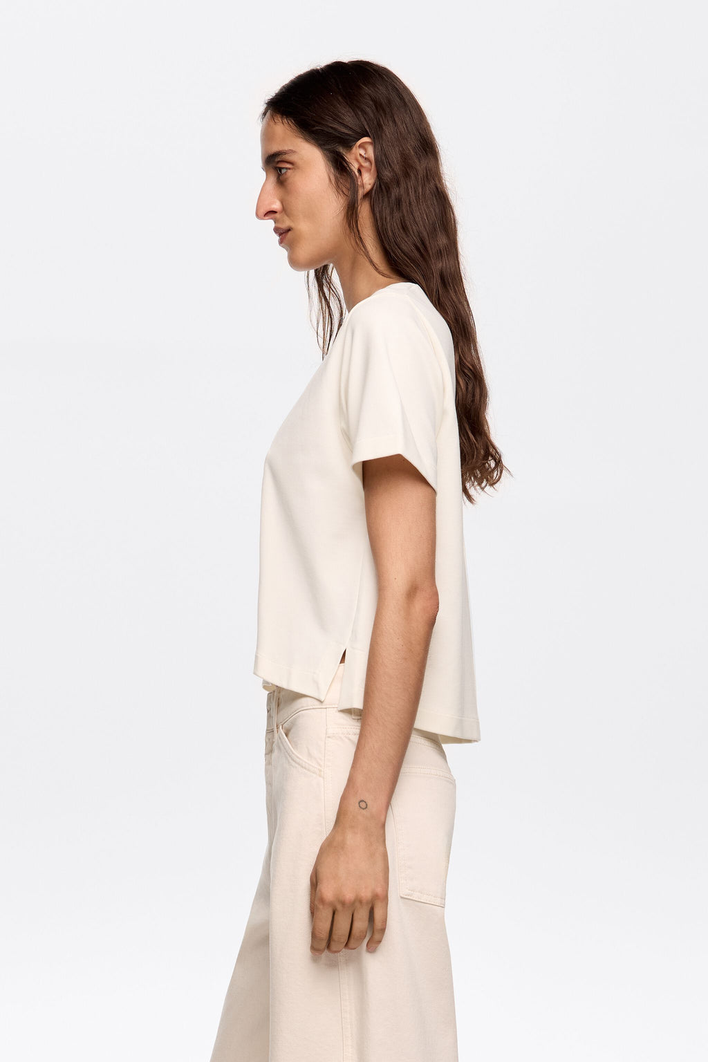 Ivory ponte di roma short straight top