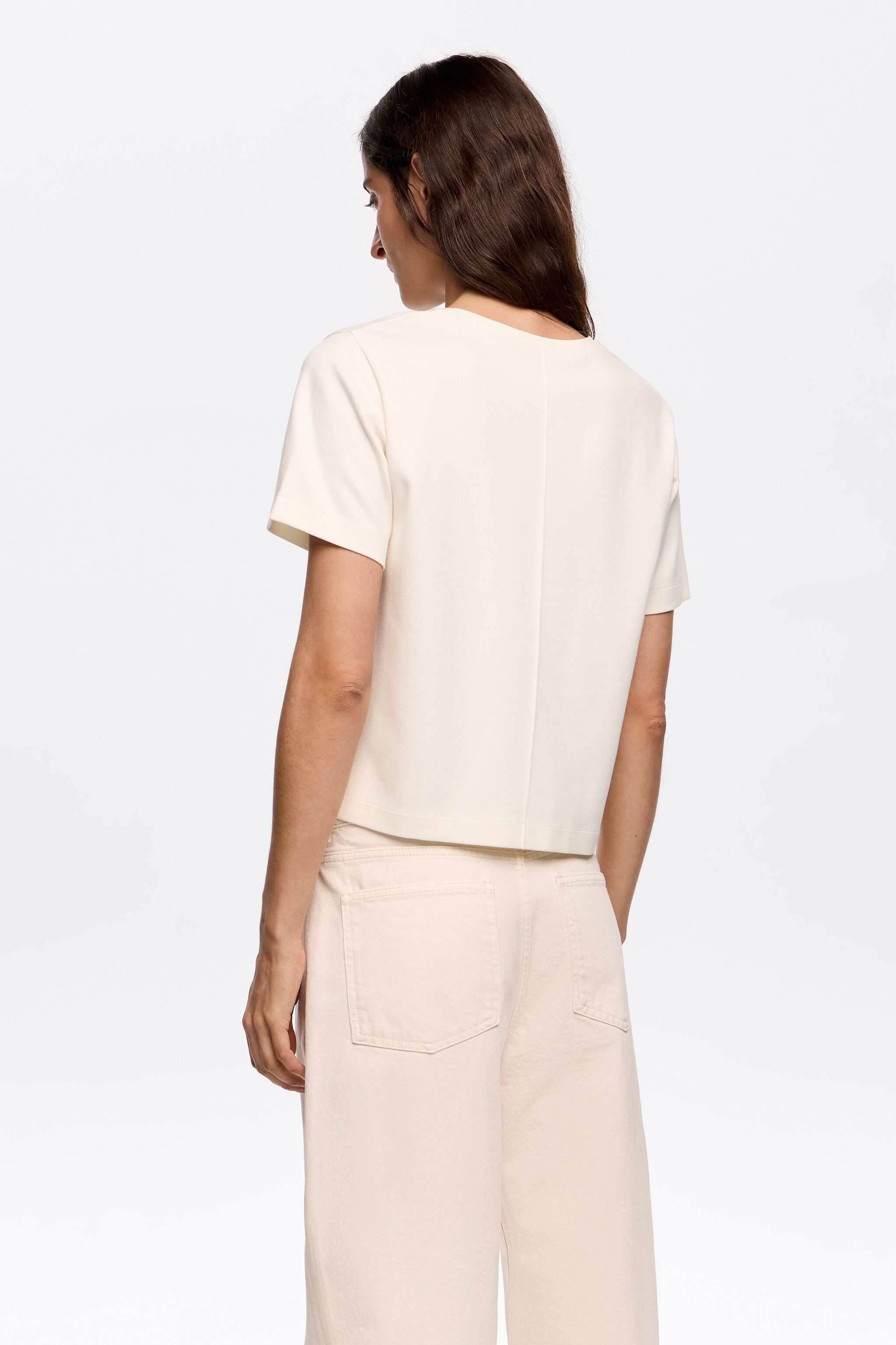 Ivory ponte di roma short straight top