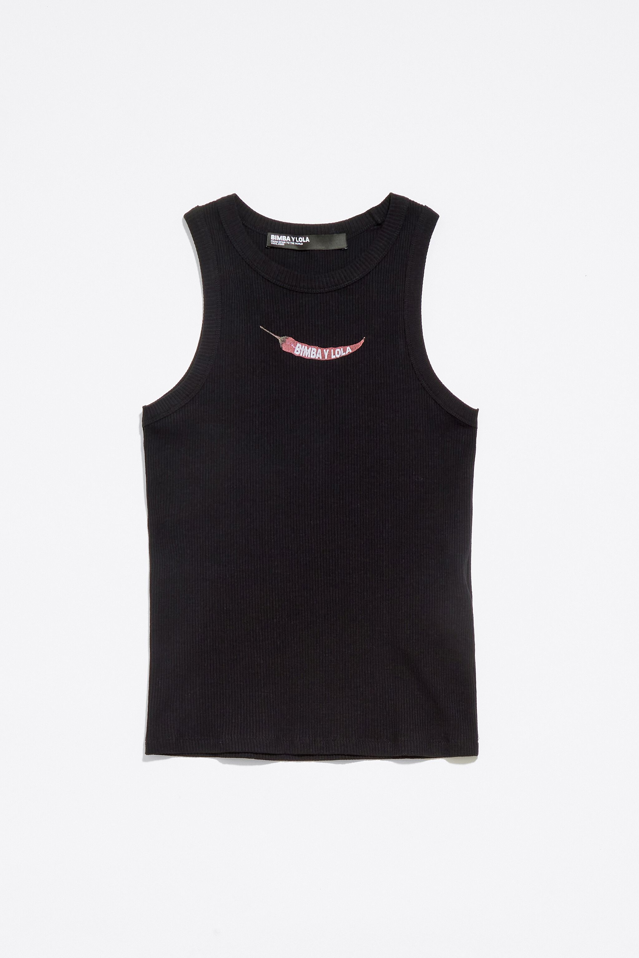 Black fitted Chili top