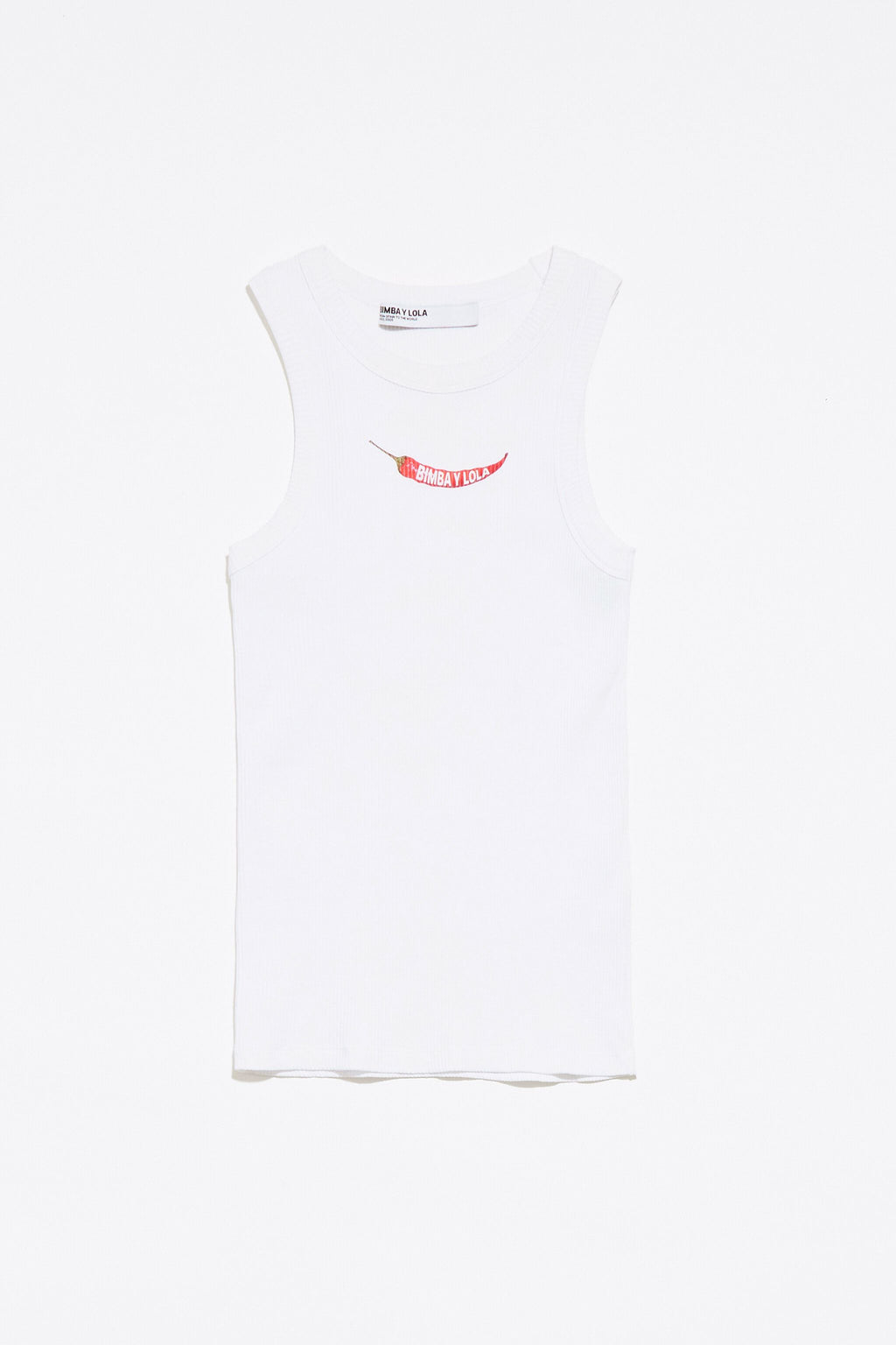 White fitted Chili top