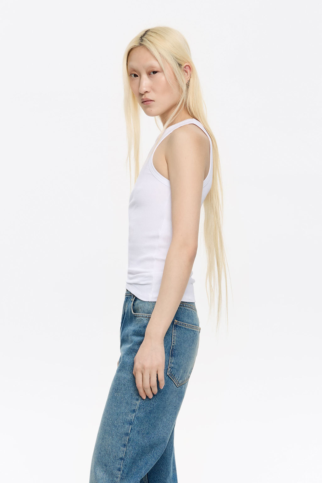 White fitted Chili top