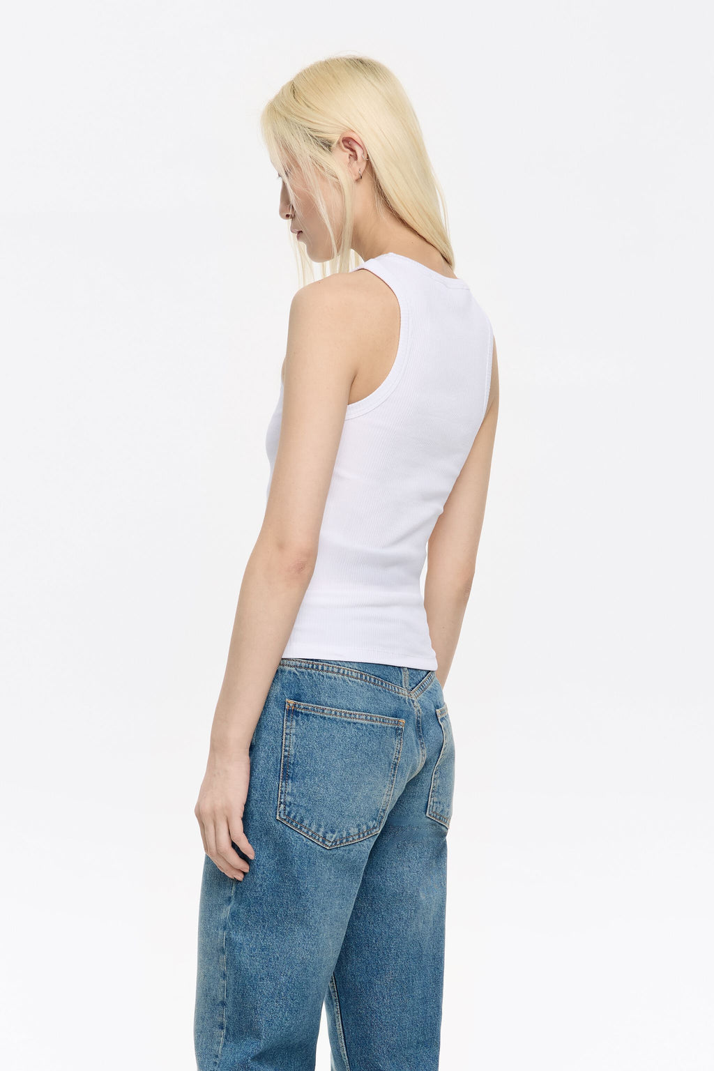 White fitted Chili top