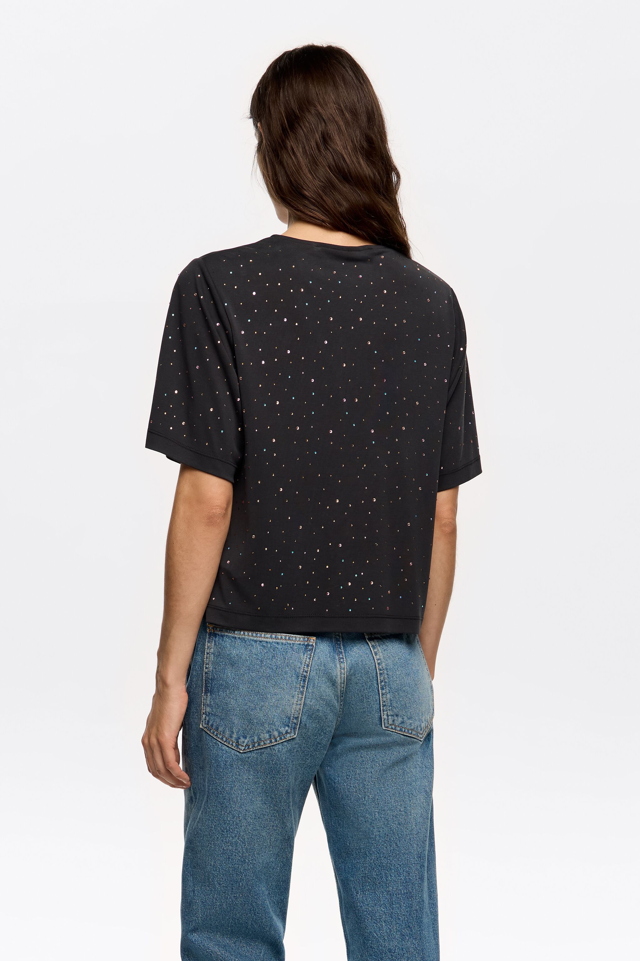 Black boxy stones T-shirt