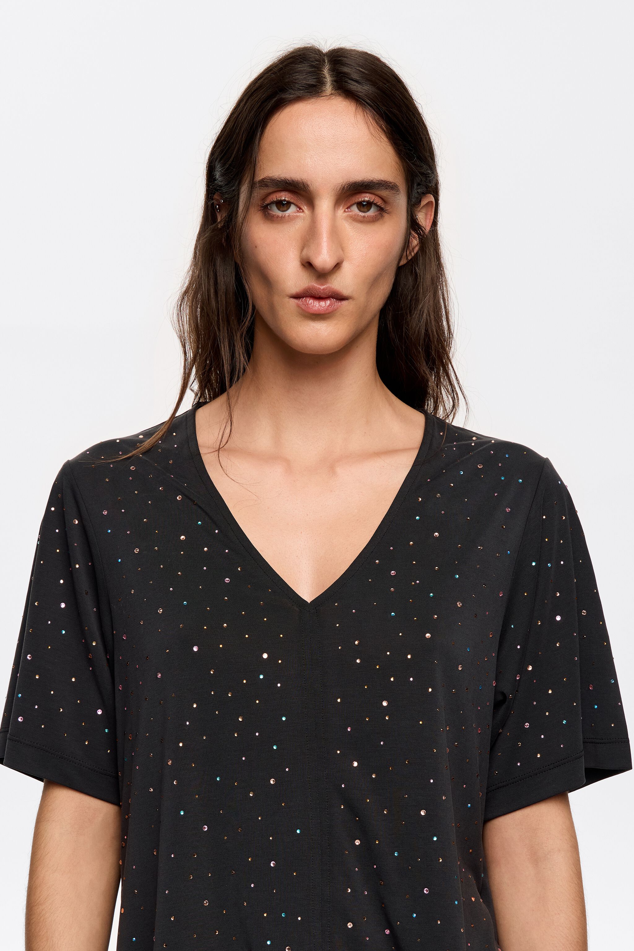 Black boxy stones T-shirt