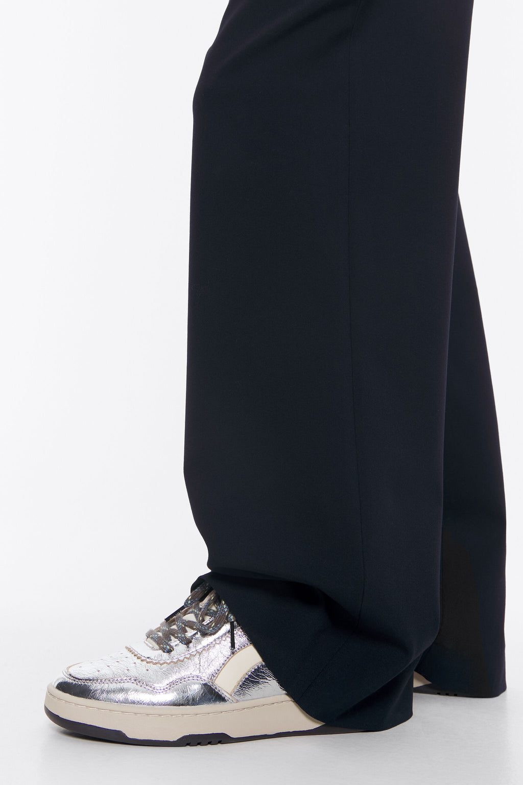 Silver leather 13 57 cupsole sneaker