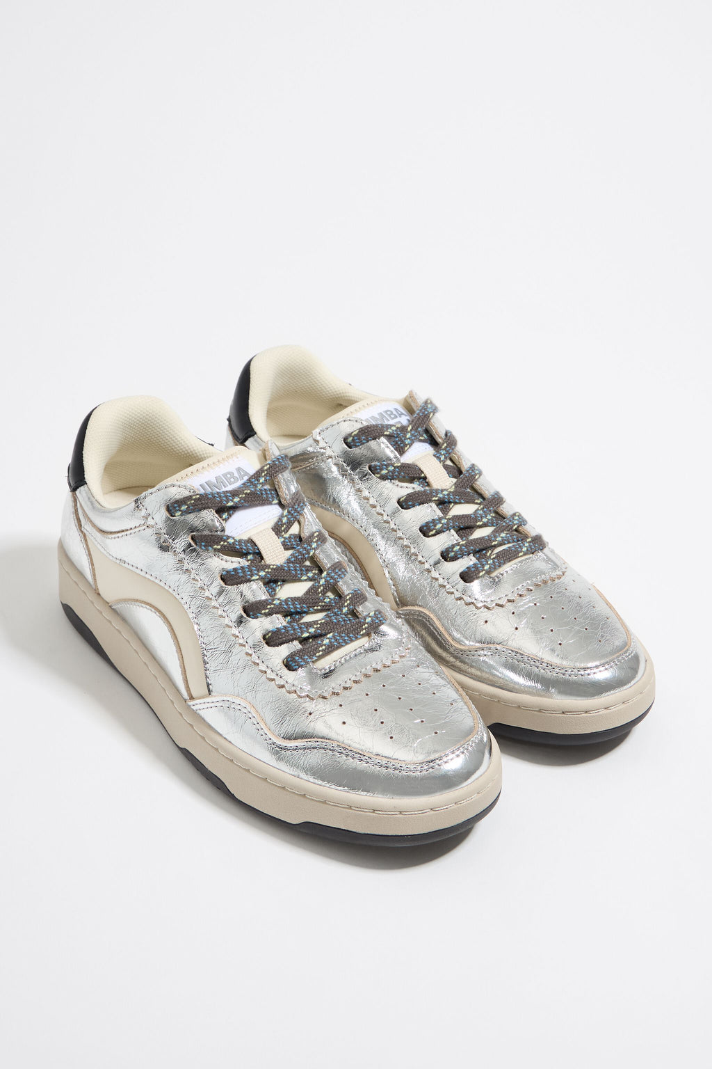 Silver leather 13 57 cupsole sneaker