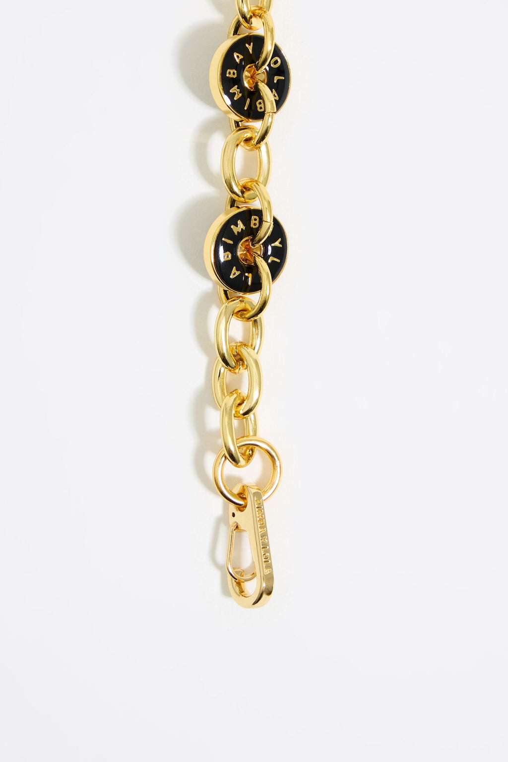 Black logos gold chain bracelet