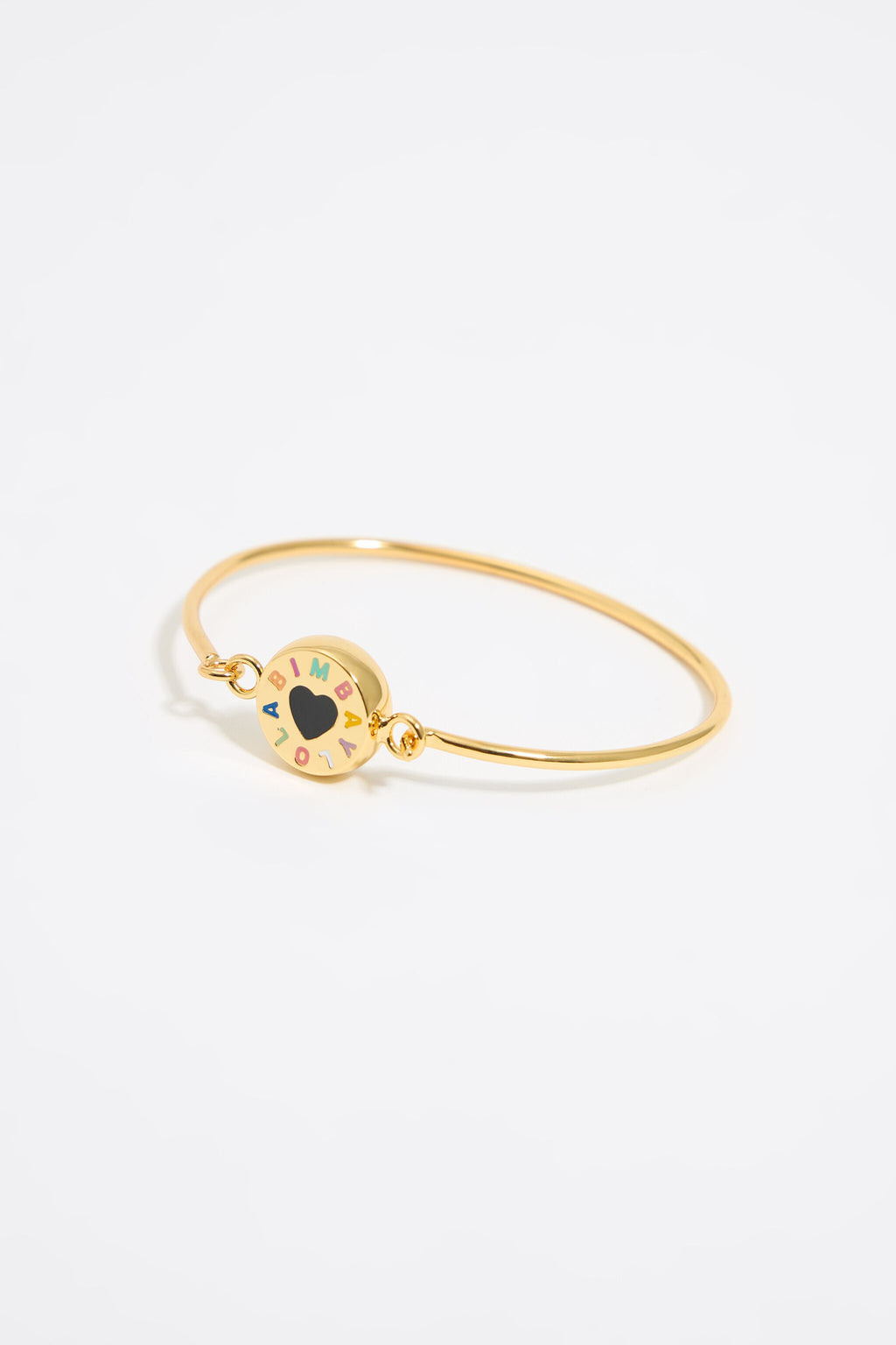 Multicolored logo gold bracelet