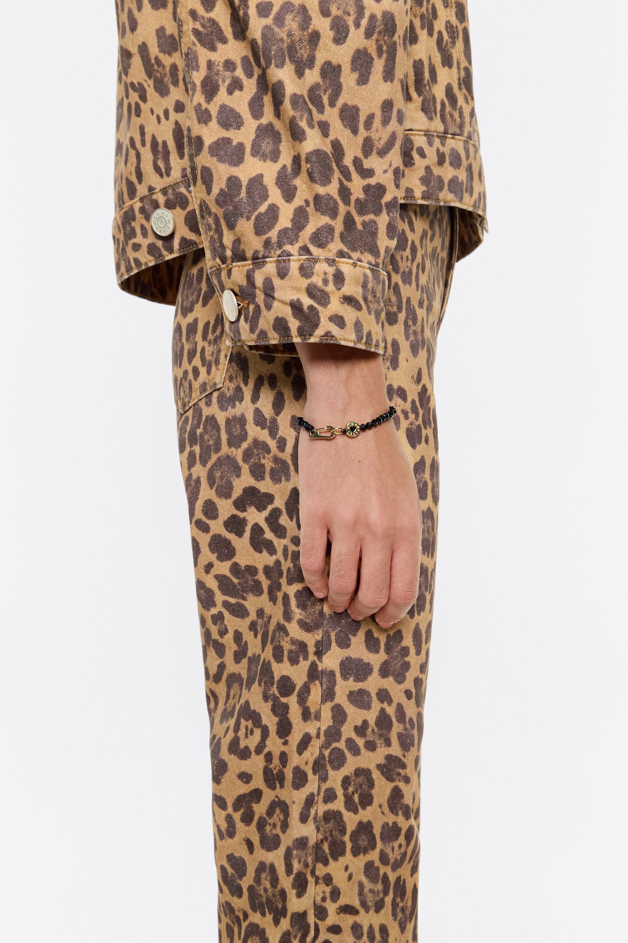 Black crystals logo bracelet