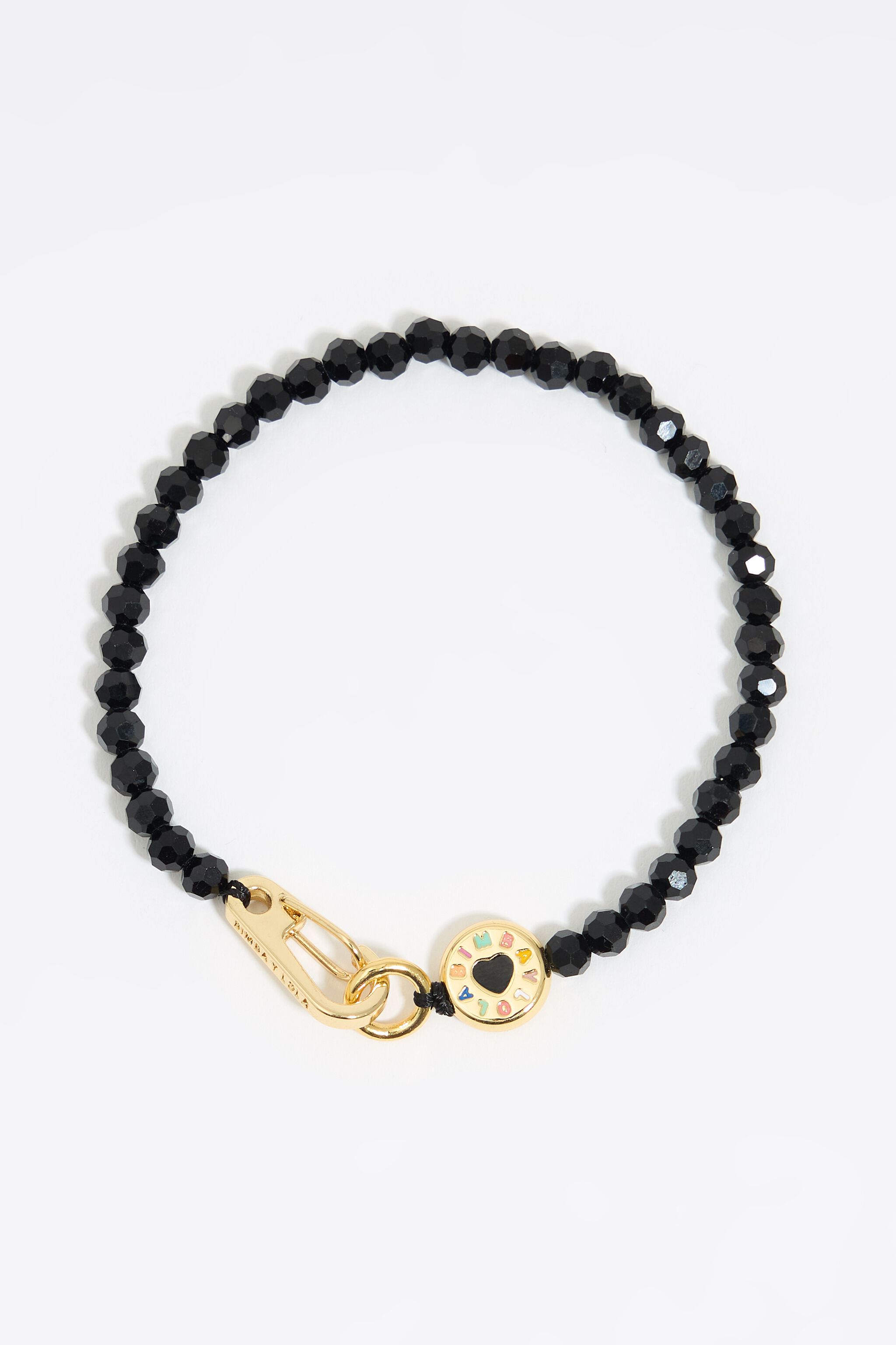 Black crystals logo bracelet