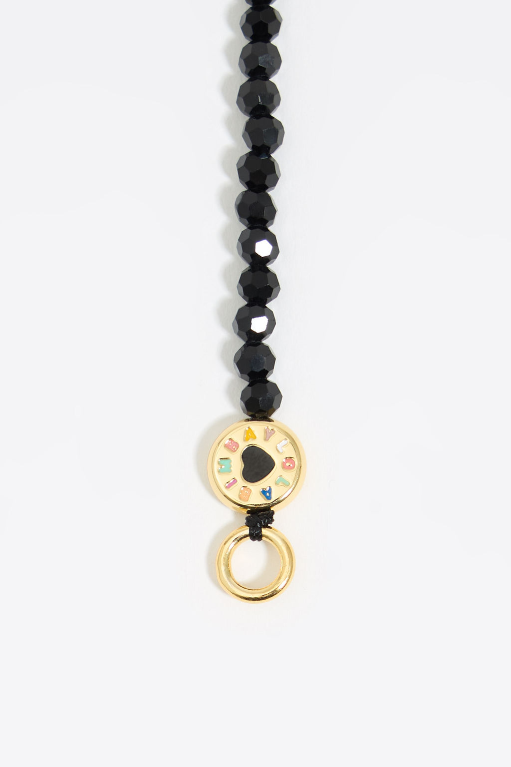 Black crystals logo bracelet