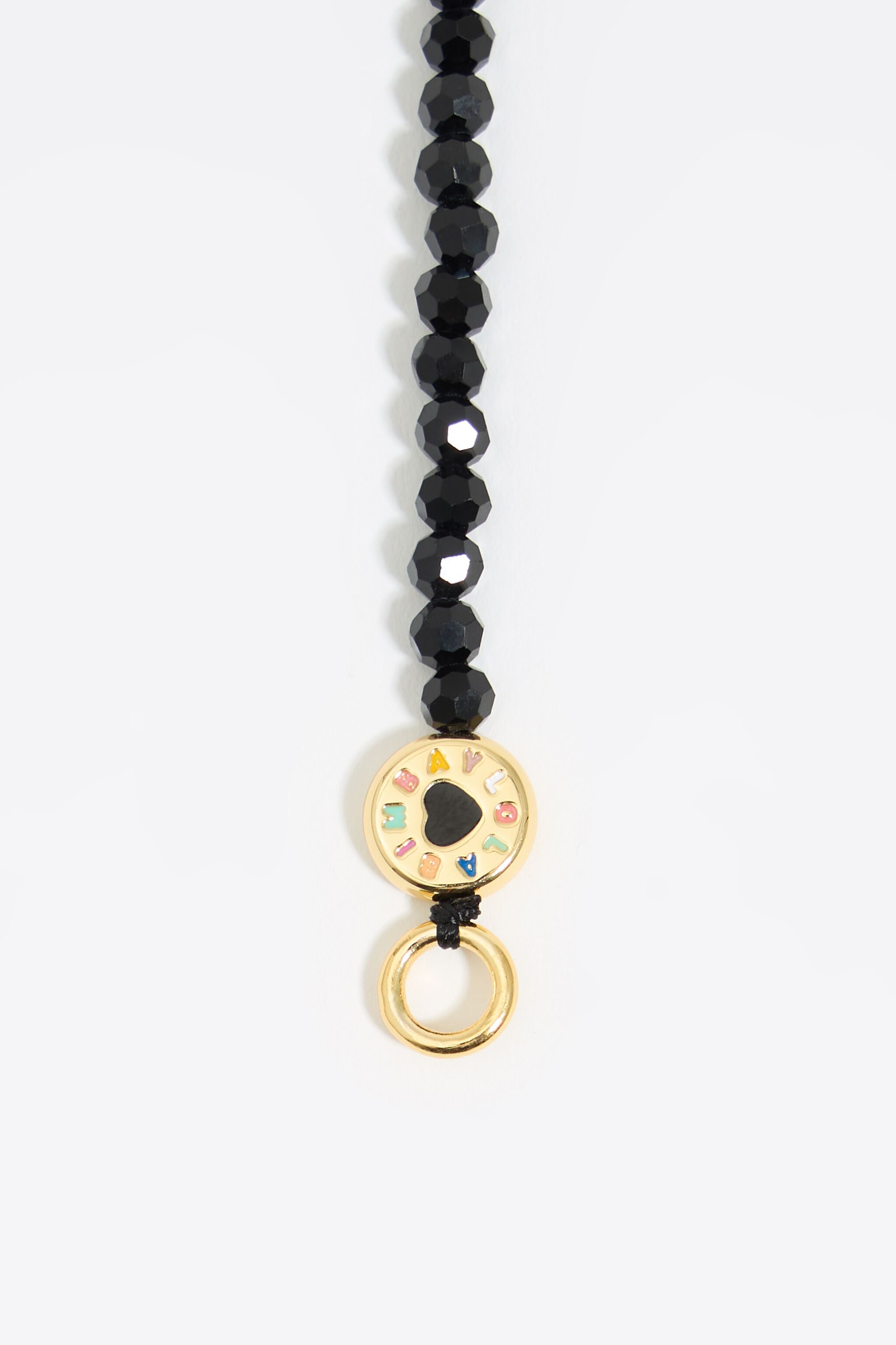 Black crystals logo bracelet